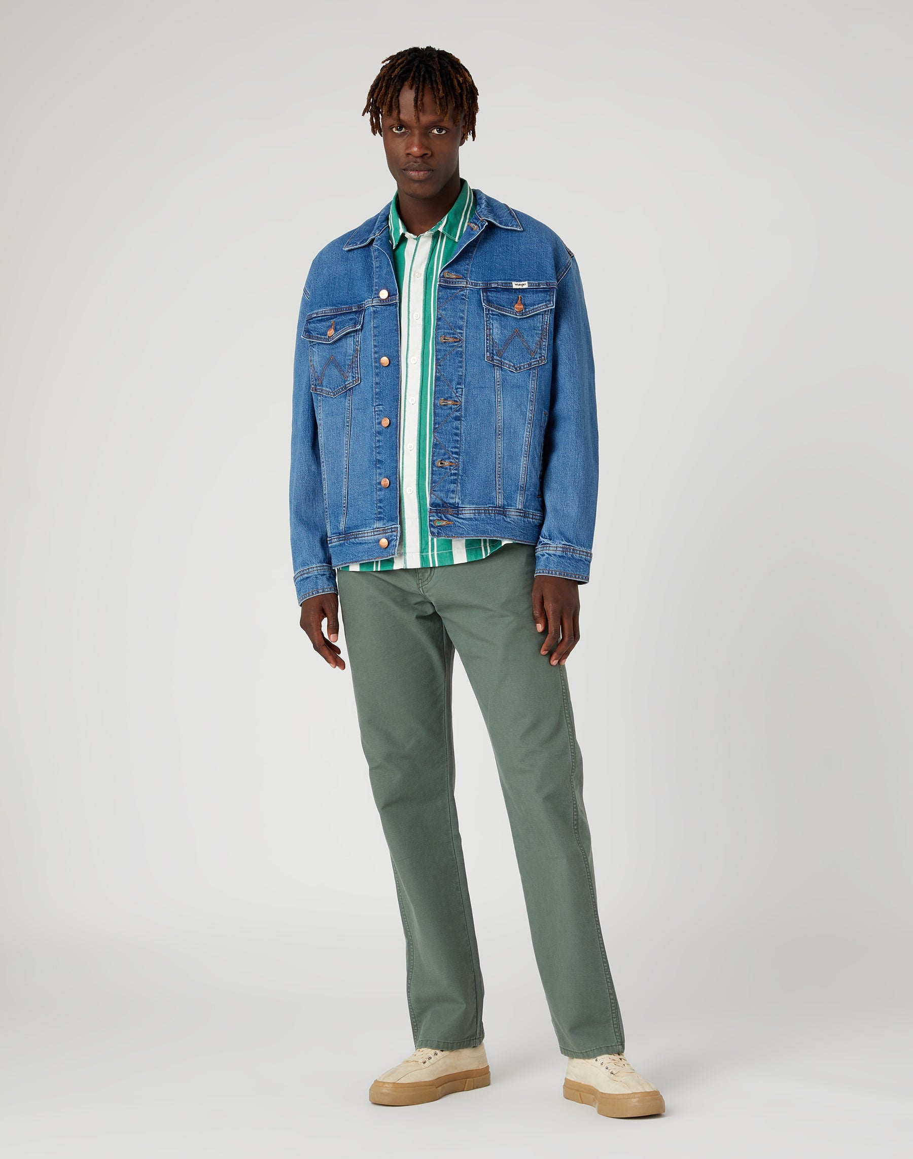 Anti Fit Jacket in Blue Eyes Blue Vestes Wrangler