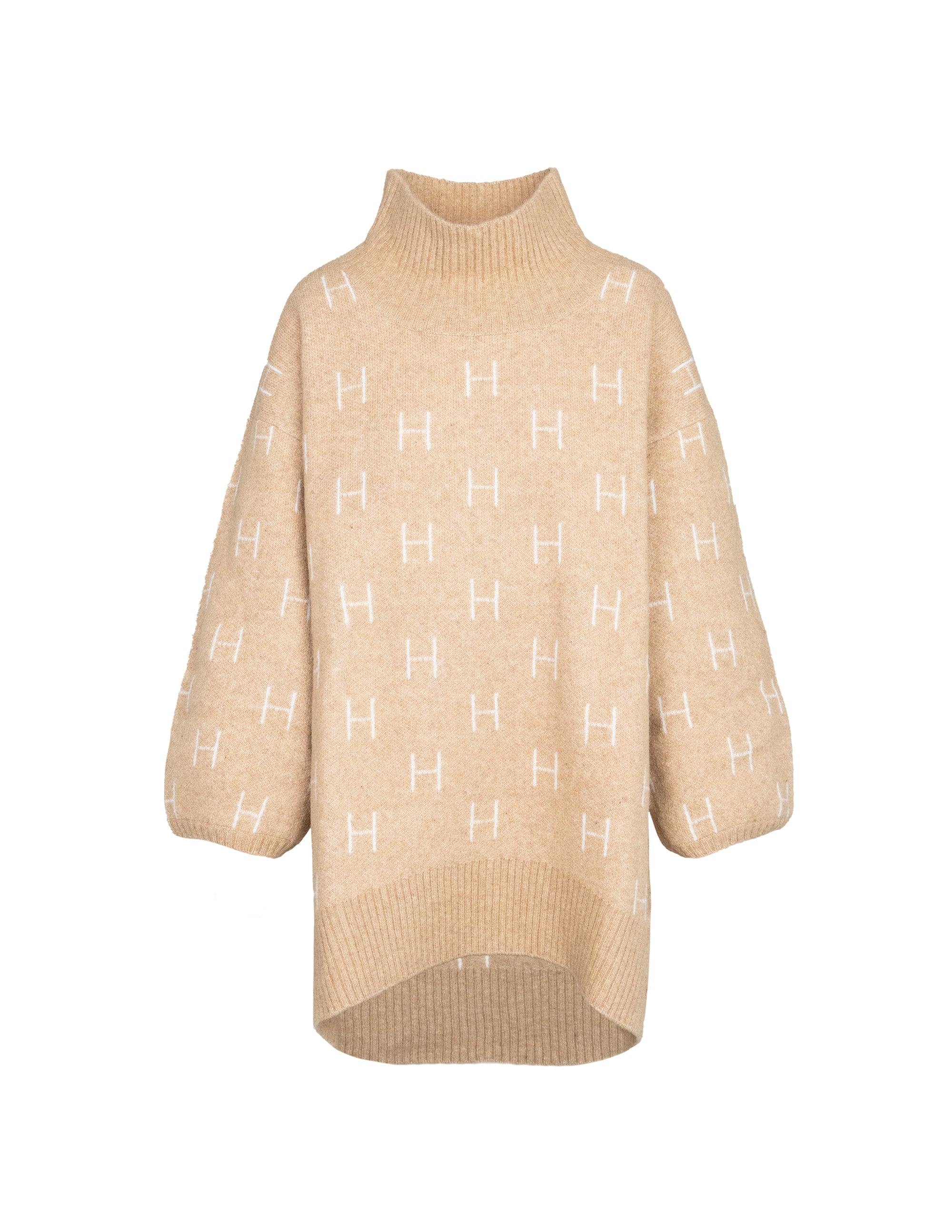 FAM Sweater Long in Light Beige Pull Hést   