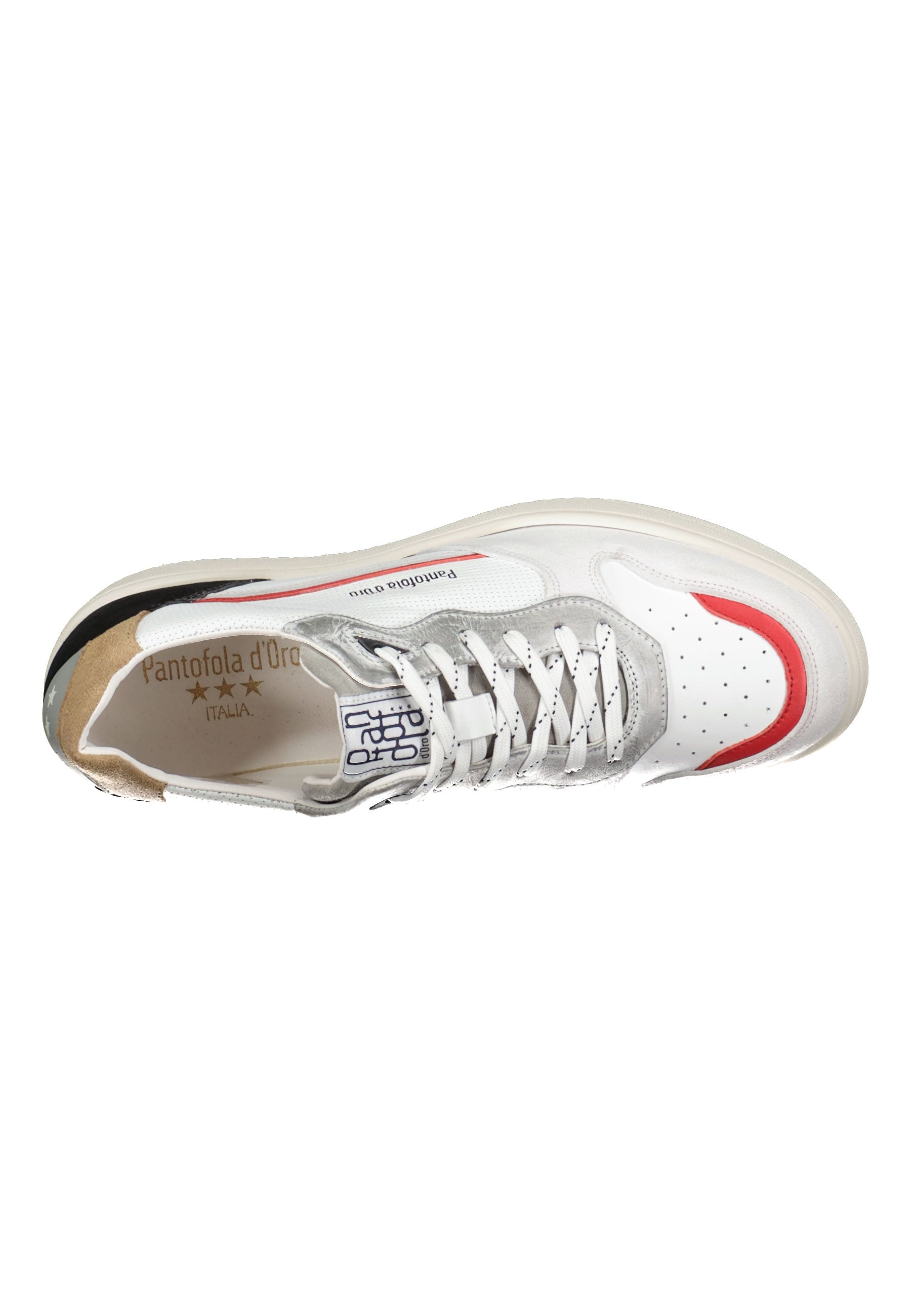 Baskets Baveno en blanc brillant Pantofola d'Oro   