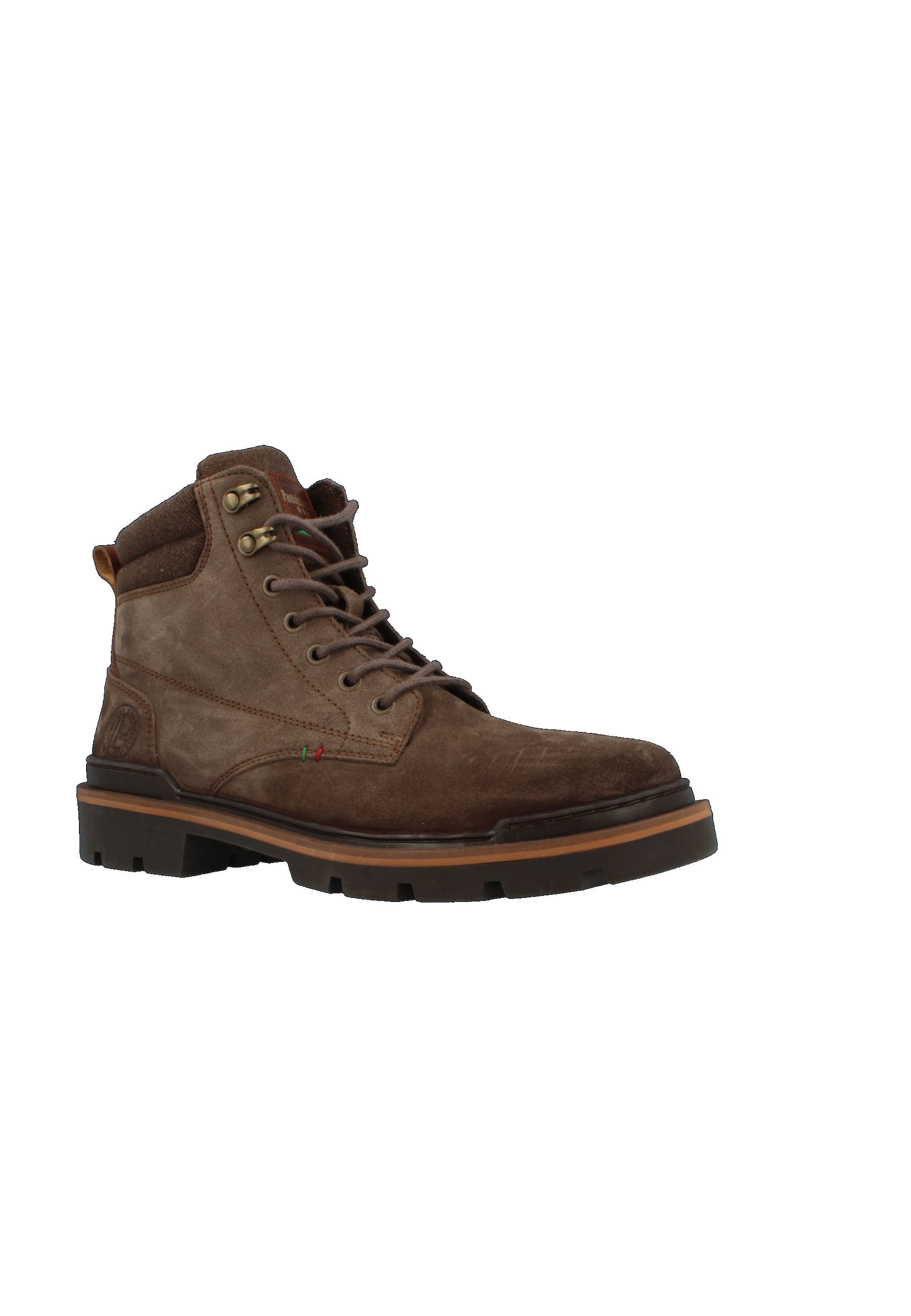 Colma Suede Mid en taupe Gray Bottines à lacets Pantofola d'Oro   