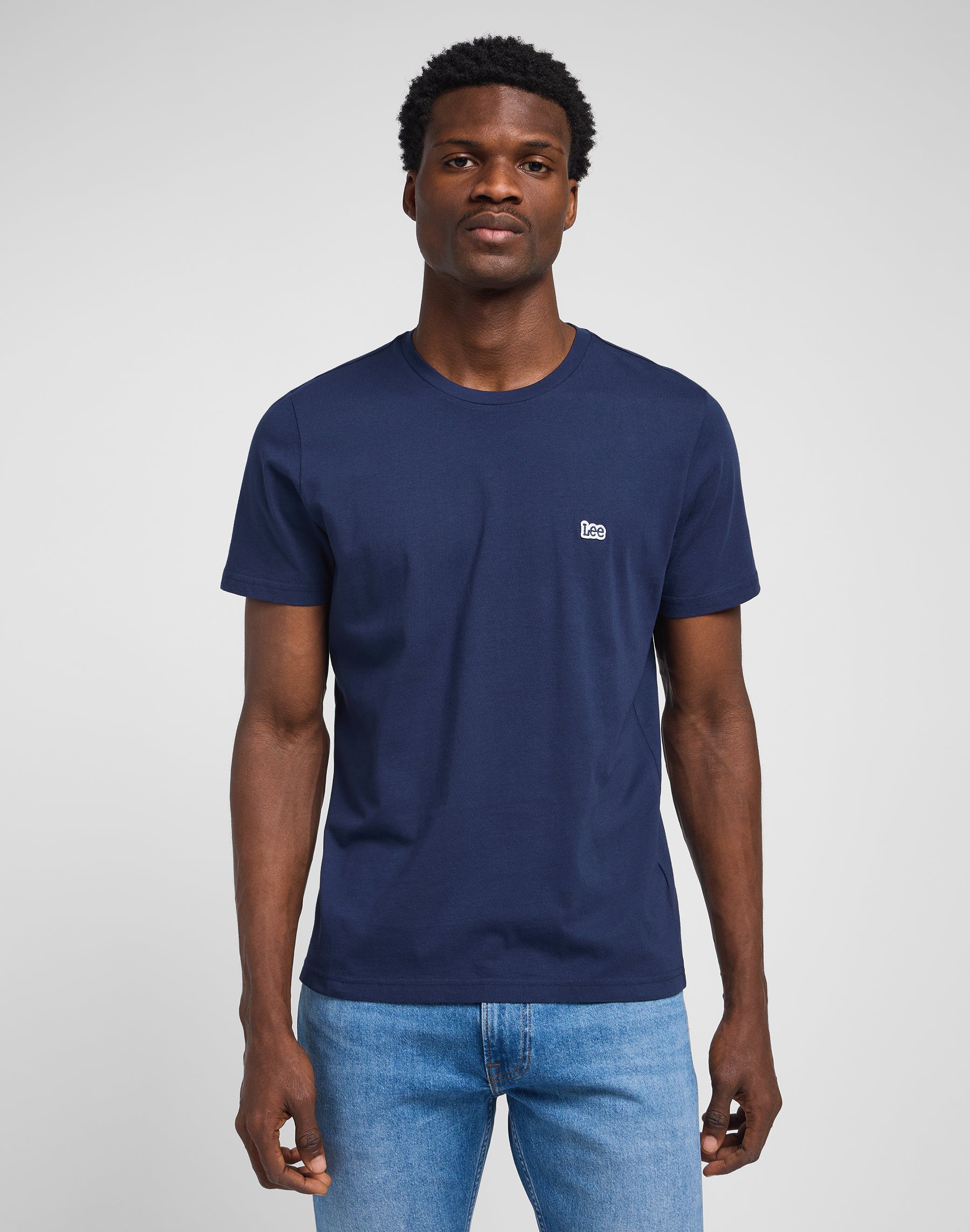 T-shirts Patch Logo Tee in Navy Lee