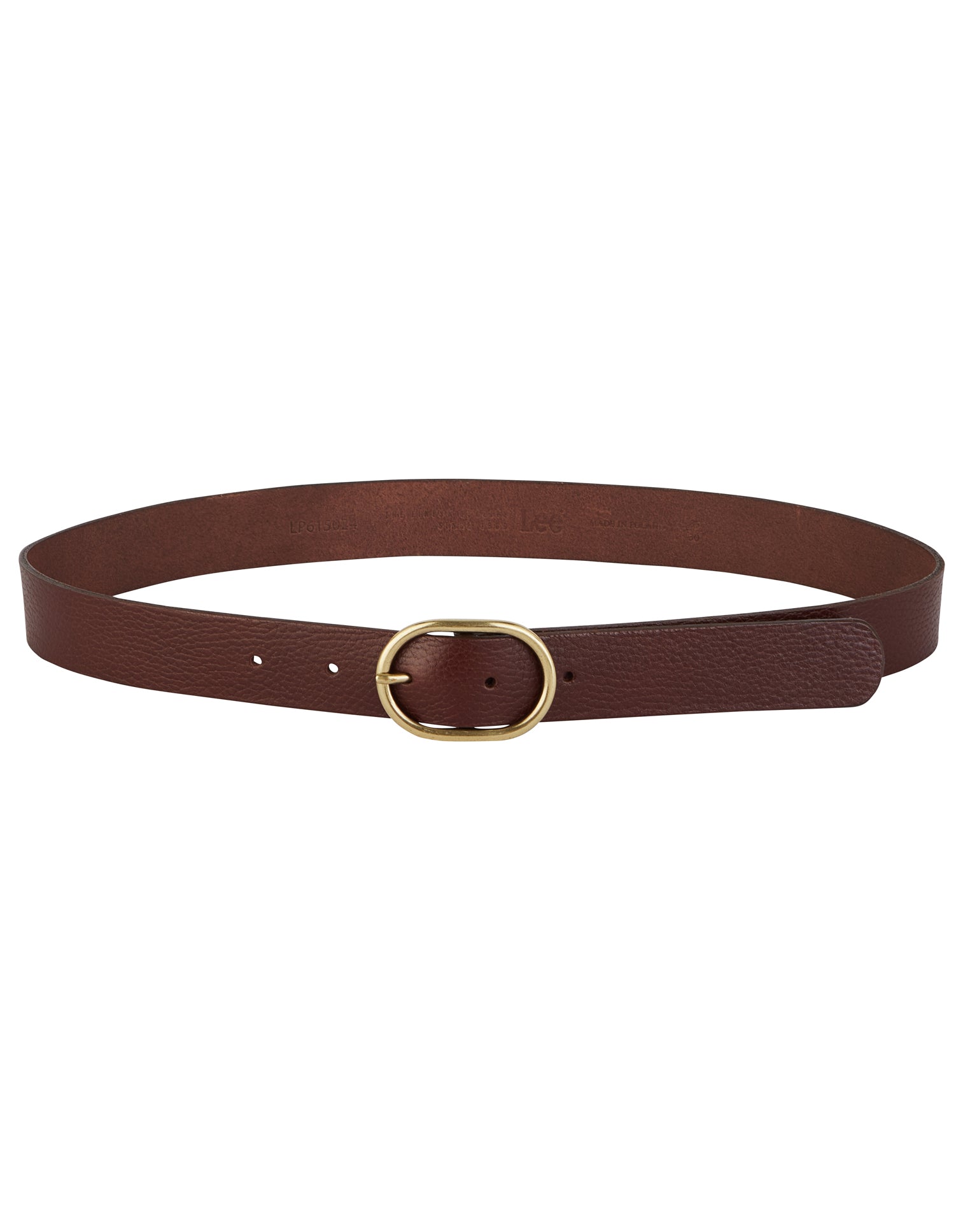 Wide Leather Belt in Dark Brown Ceinture Lee   