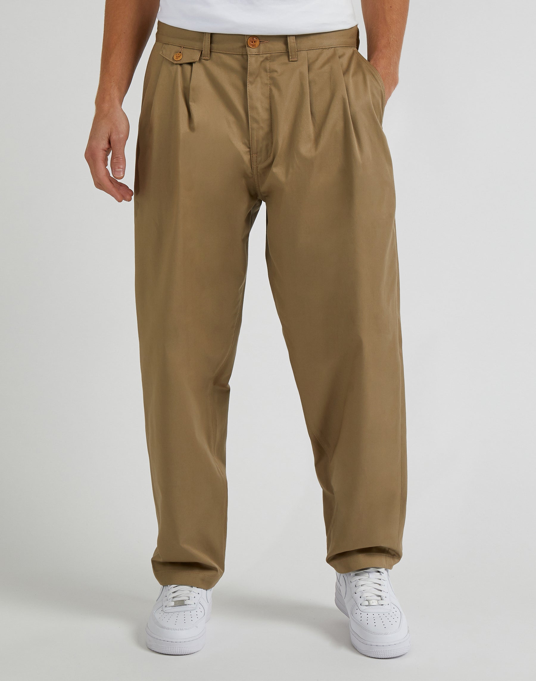 Double Pleated Chino en pantalon sec Lee   