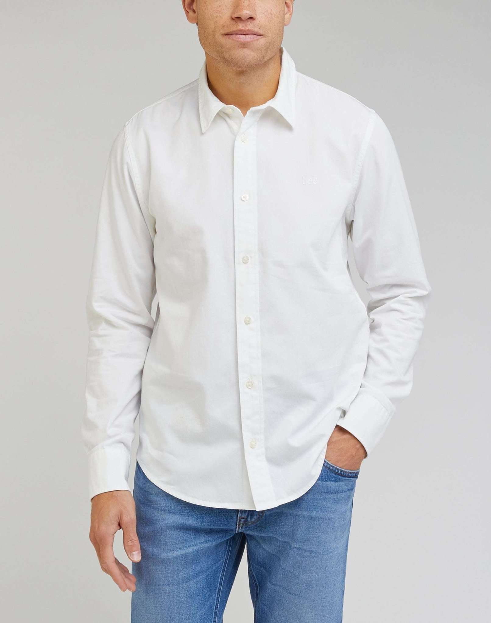 Patch Shirt in Bright White Chemises Lee   