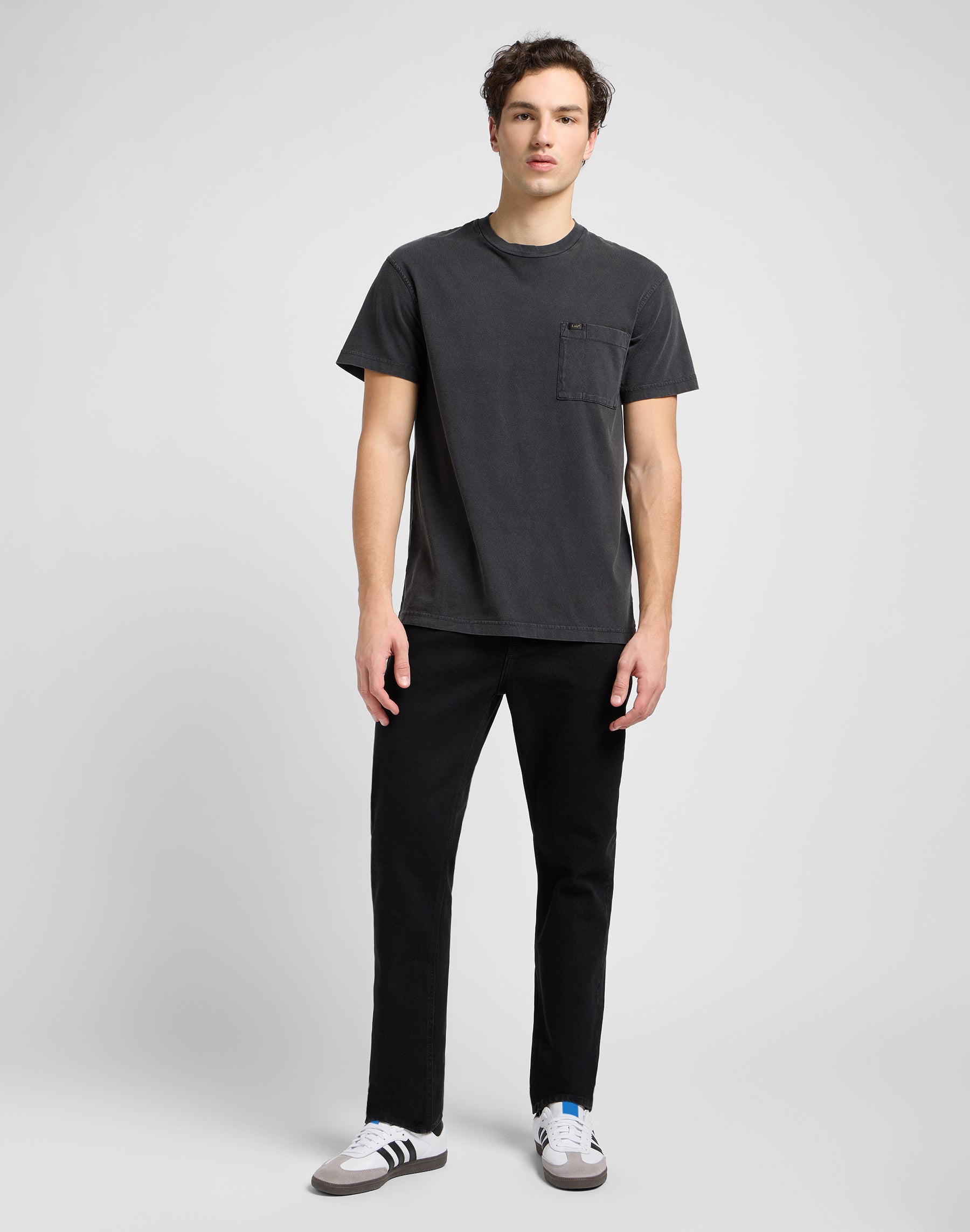 Tee shirt Relaxed Pocket en Washed Black T-shirts Lee   