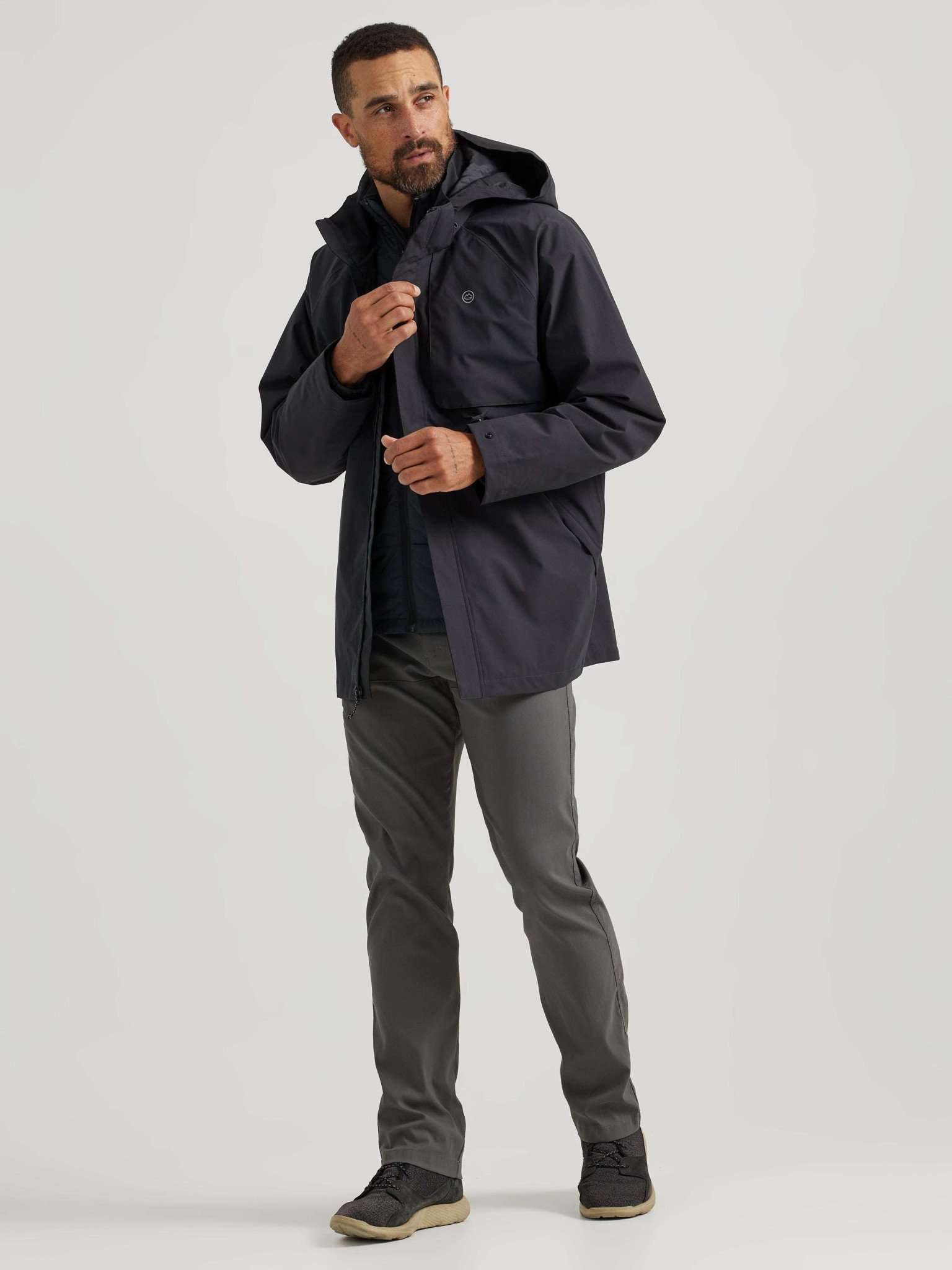 Waterproof Jacket in Jet Black Vestes Wrangler   