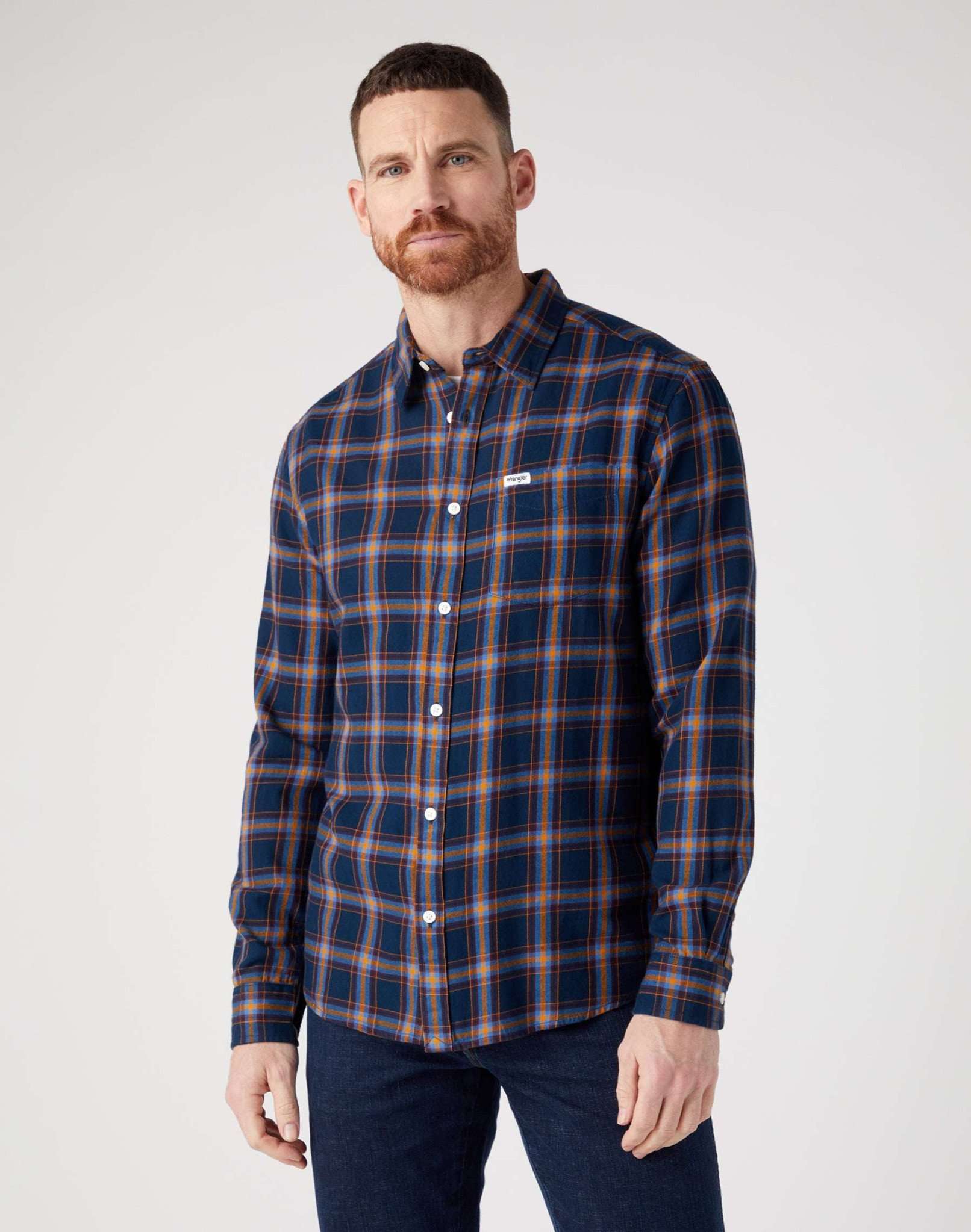 1 Pocket Shirt in Navy Chemises Wrangler   