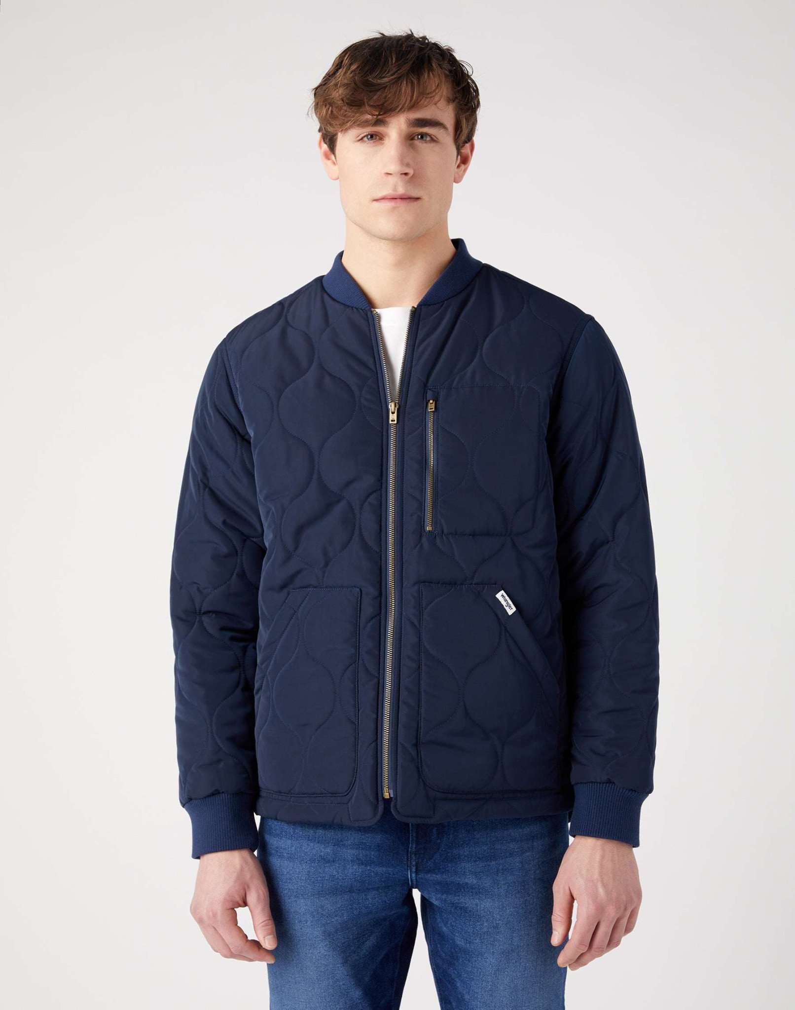 Padded Jacket in Navy Vestes Wrangler   