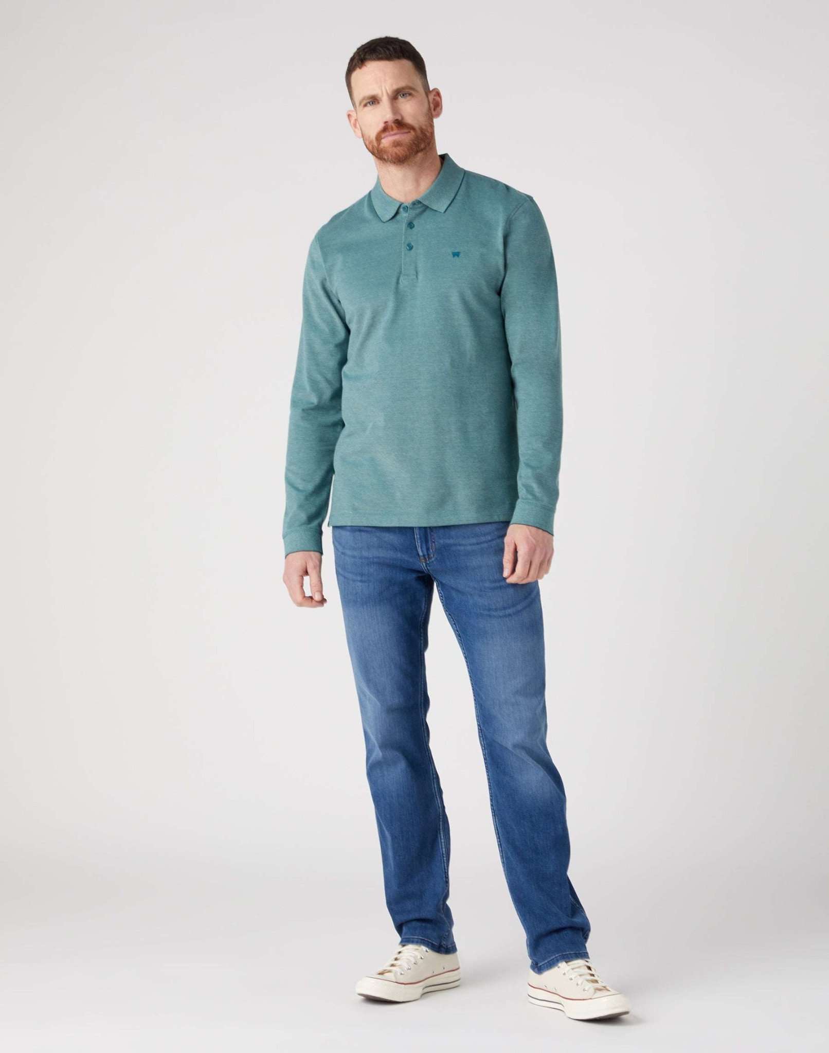 LS Refined Polo in Deep Teal Green Pullover Wrangler   