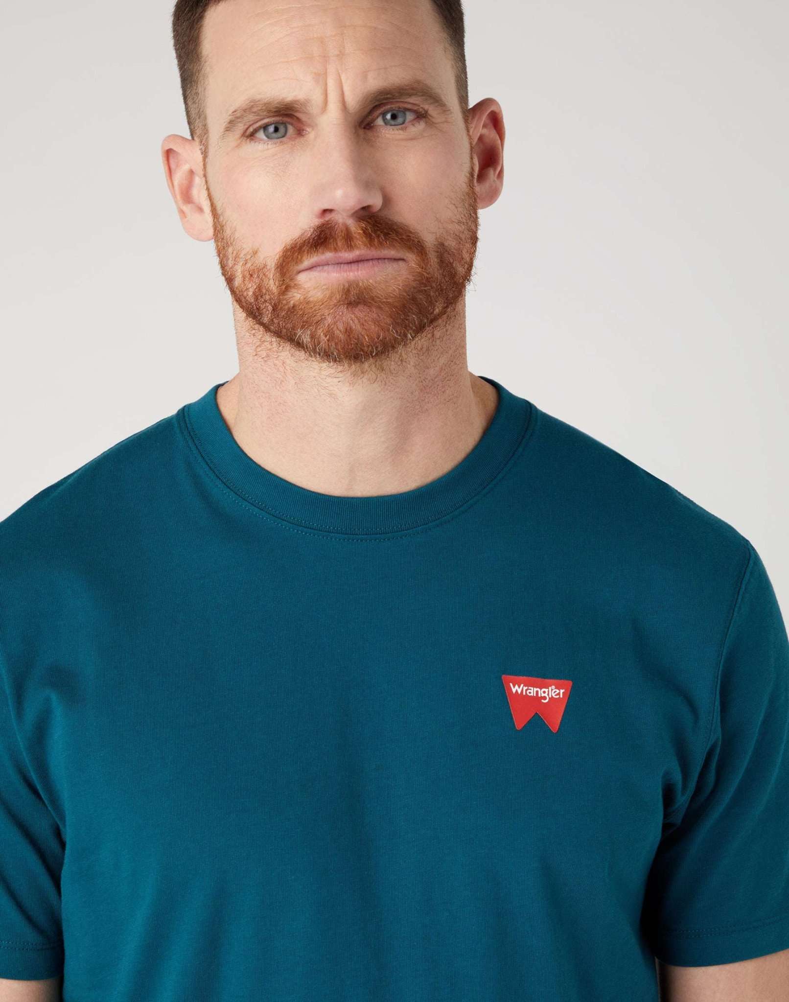 Sign Off Tee in Deep Teal Green T-shirts Wrangler   