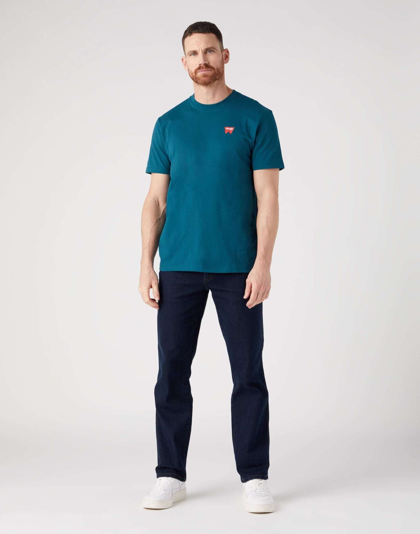 Sign Off Tee in Deep Teal Green T-shirts Wrangler   