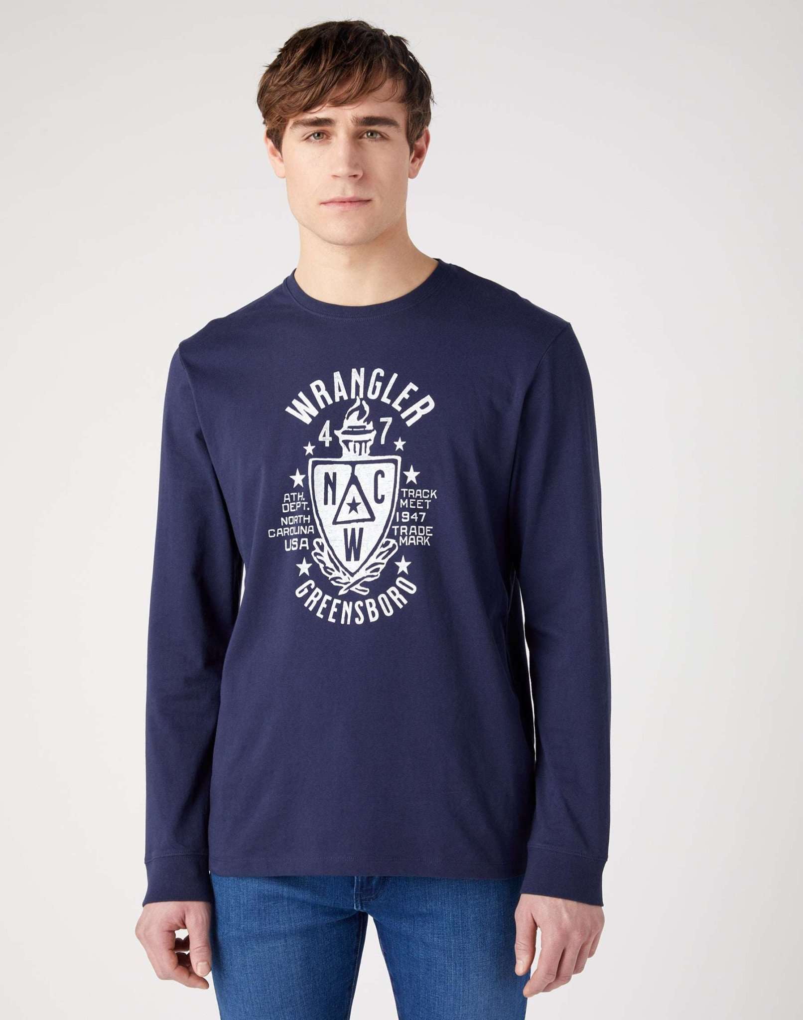 Americana Tee en bleu marine Pull Wrangler   