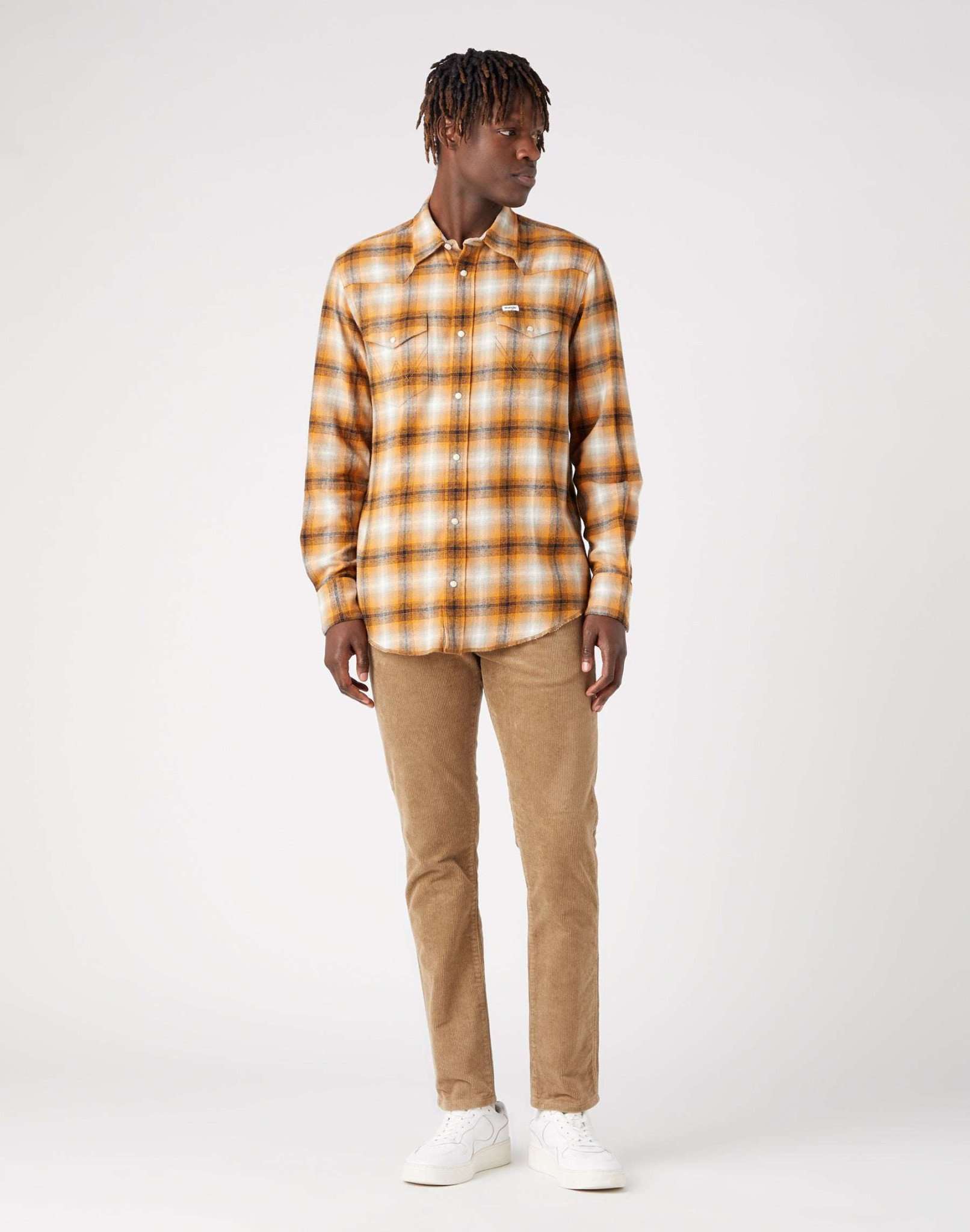 LS Western Shirt in Golden Oak Chemises Wrangler   