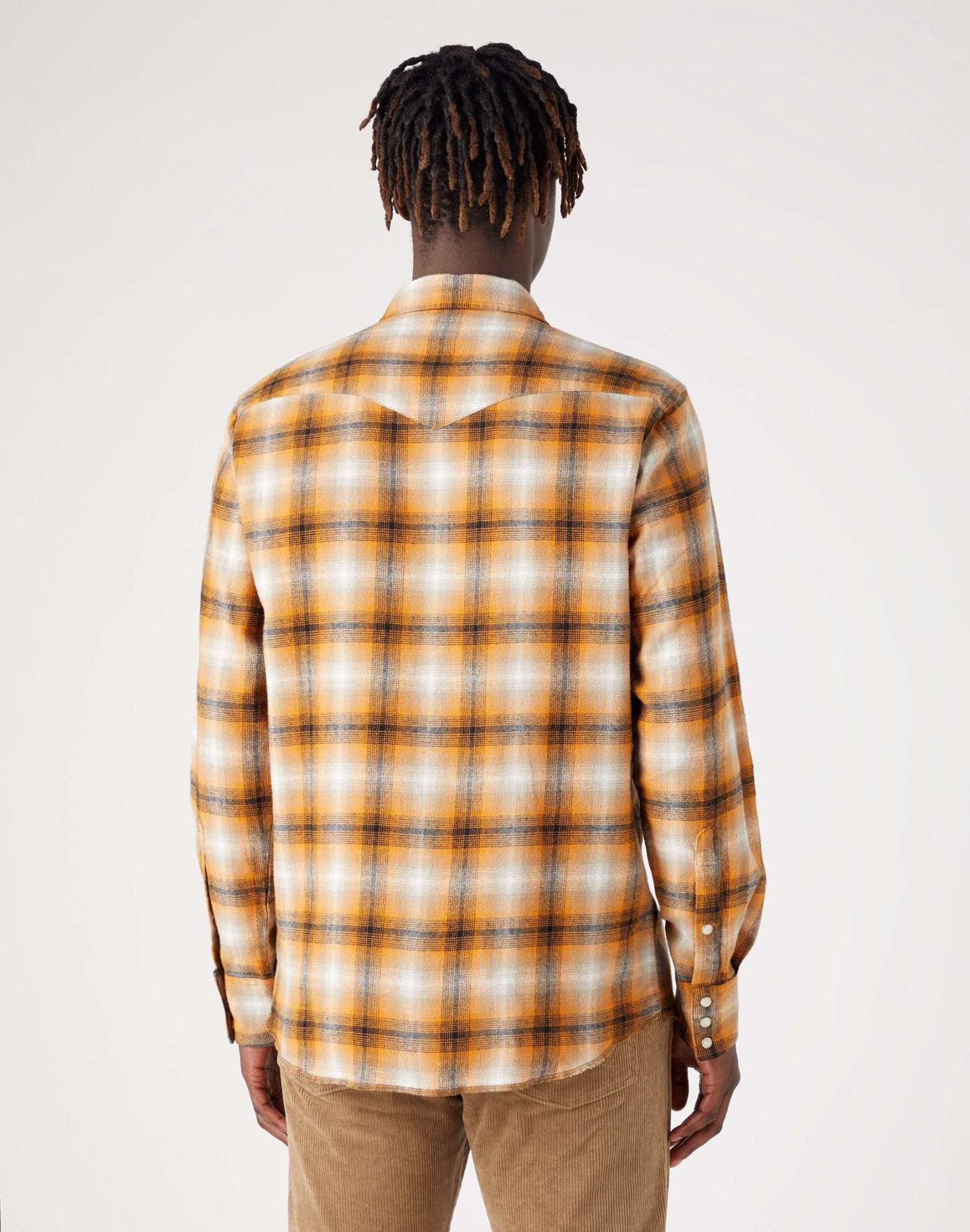 LS Western Shirt in Golden Oak Chemises Wrangler   