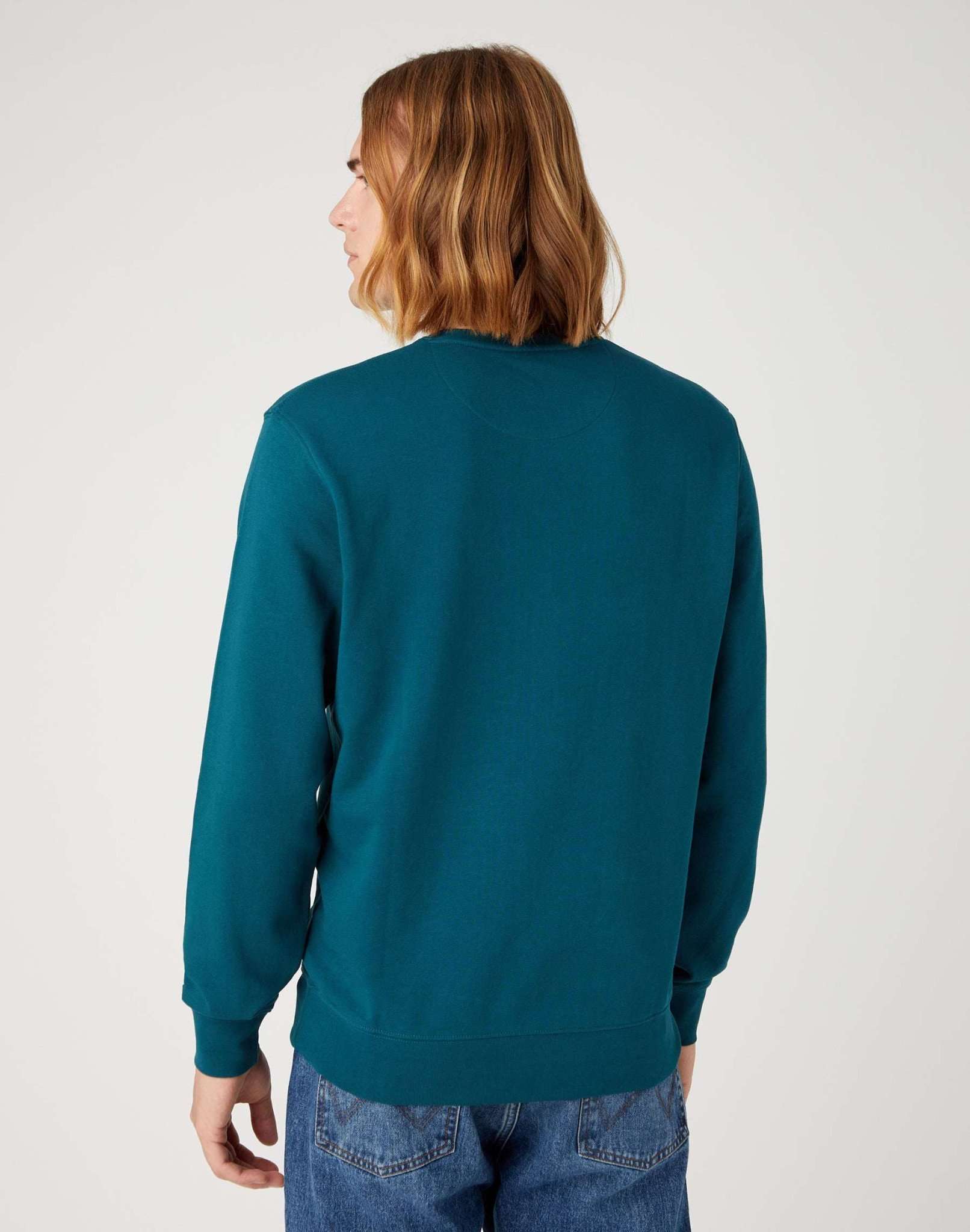 Seasonal Crew in Deep Teal Green Sweatshirts Wrangler   