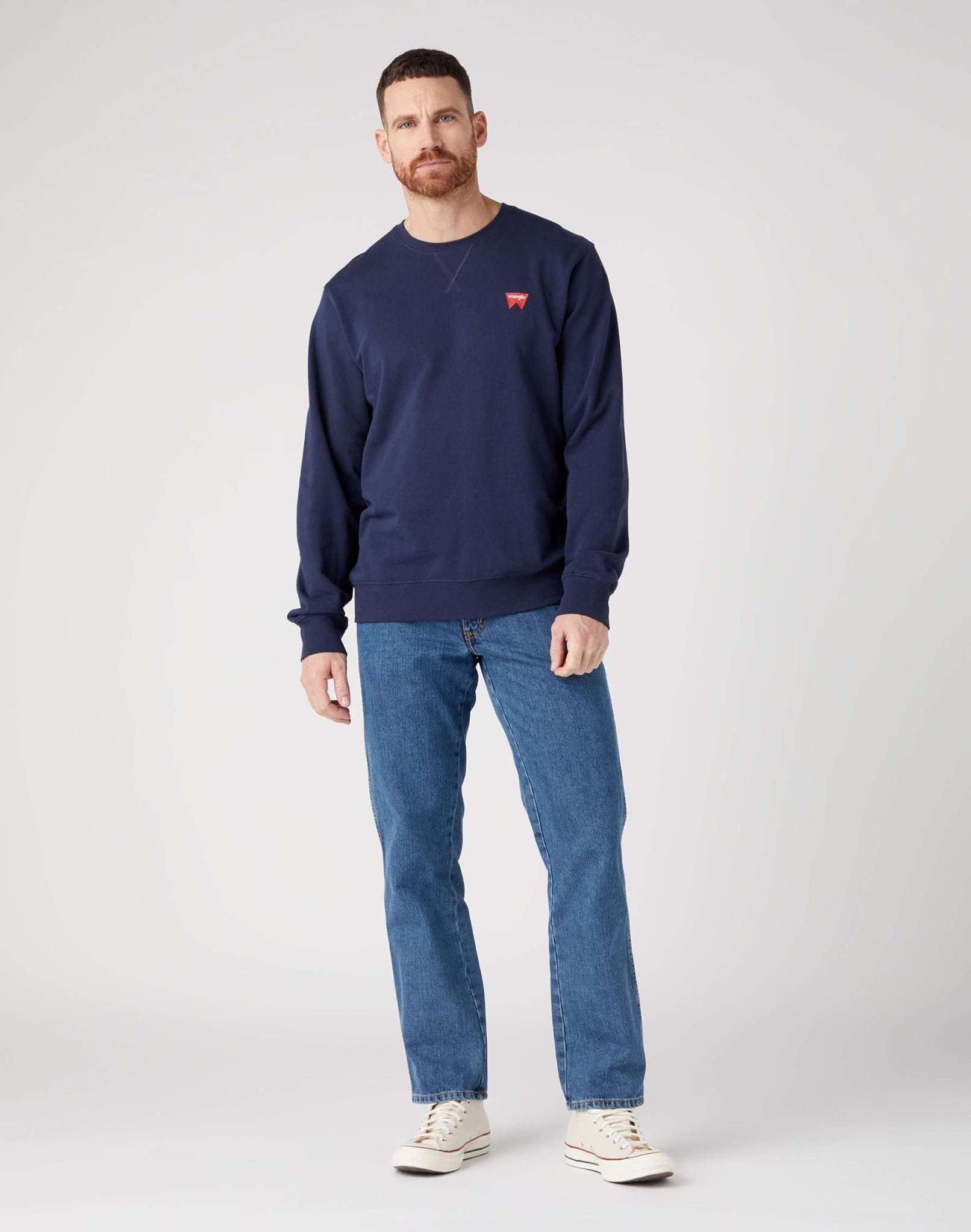 Sign Off Crew in Real Navy Sweatshirts Wrangler   