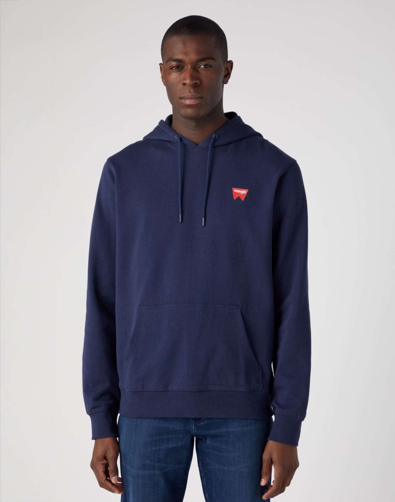 Sign Off Hoodie in Real Navy Sweat à capuche Wrangler   