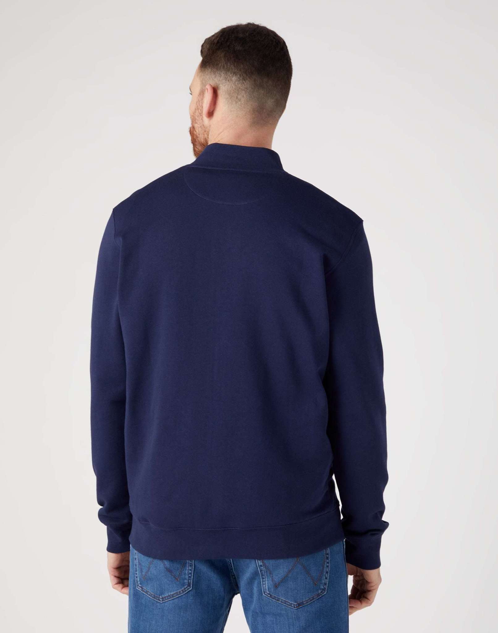 Funnel Neck Zip in Real Navy Vestes de sweat Wrangler   