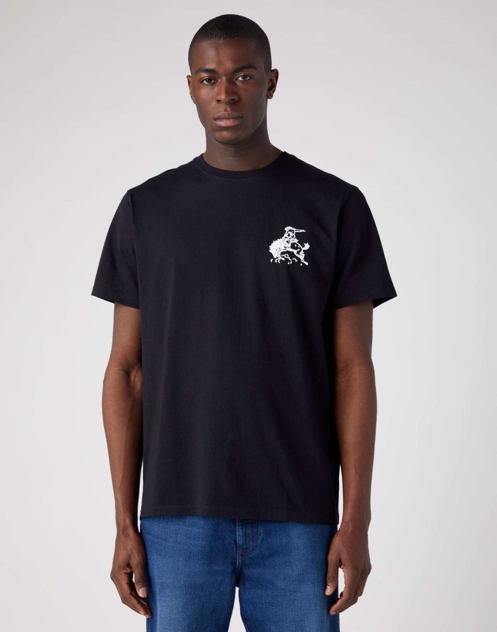 Branded Tee in Black T-shirts Wrangler   