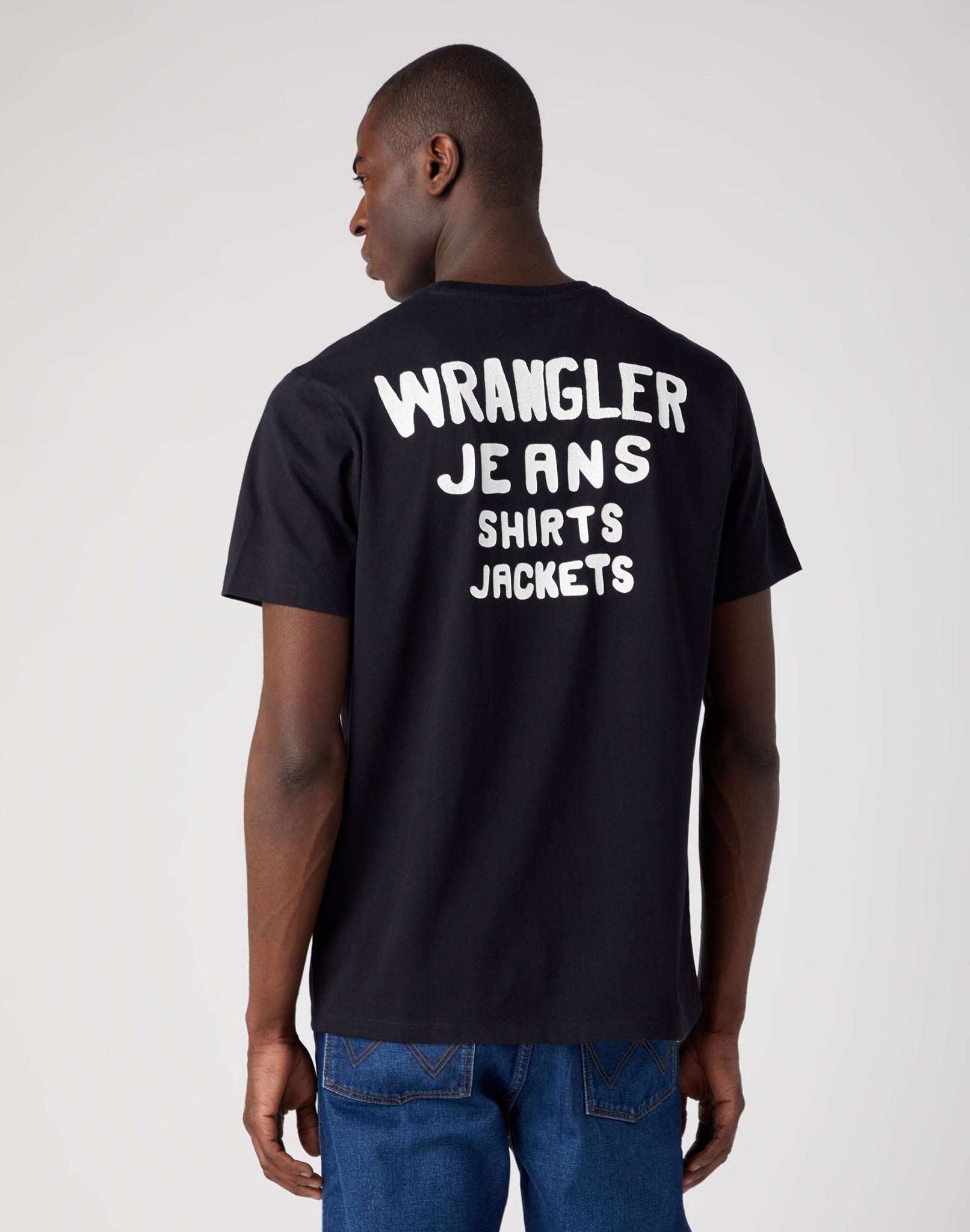 Branded Tee in Black T-shirts Wrangler   