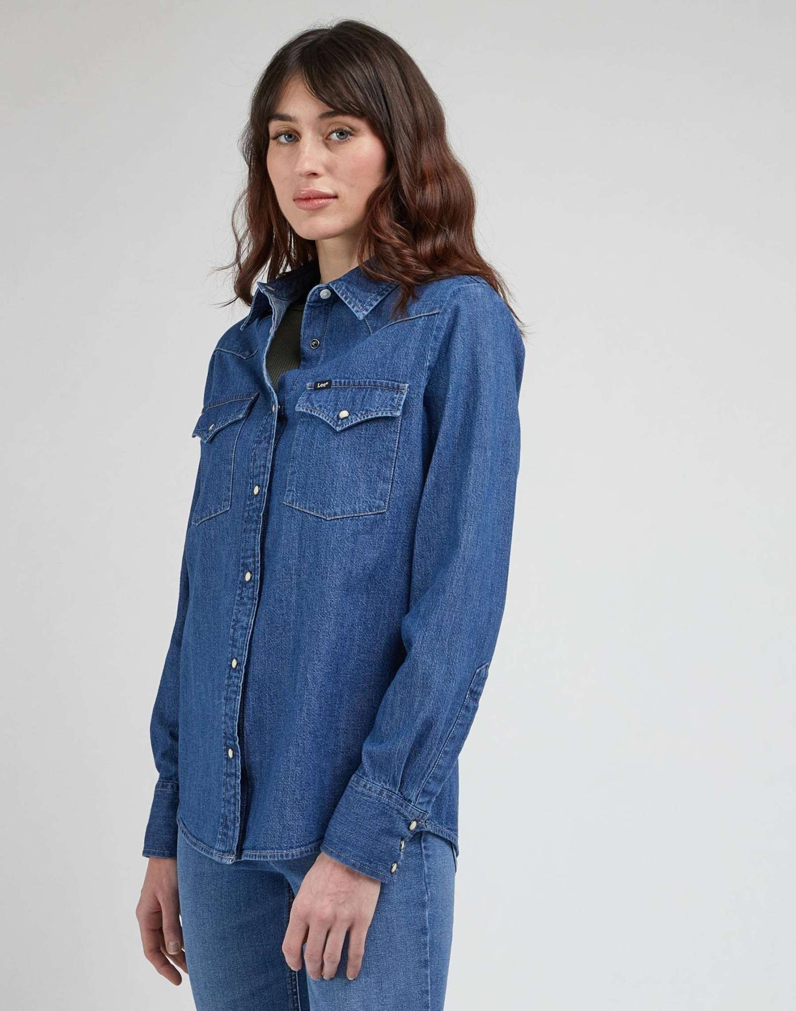 Western Chemise à Mid Blues Chemises Lee   