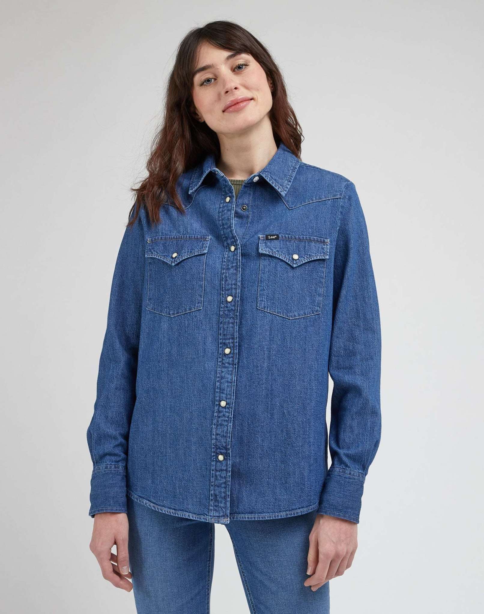 Western Chemise à Mid Blues Chemises Lee   