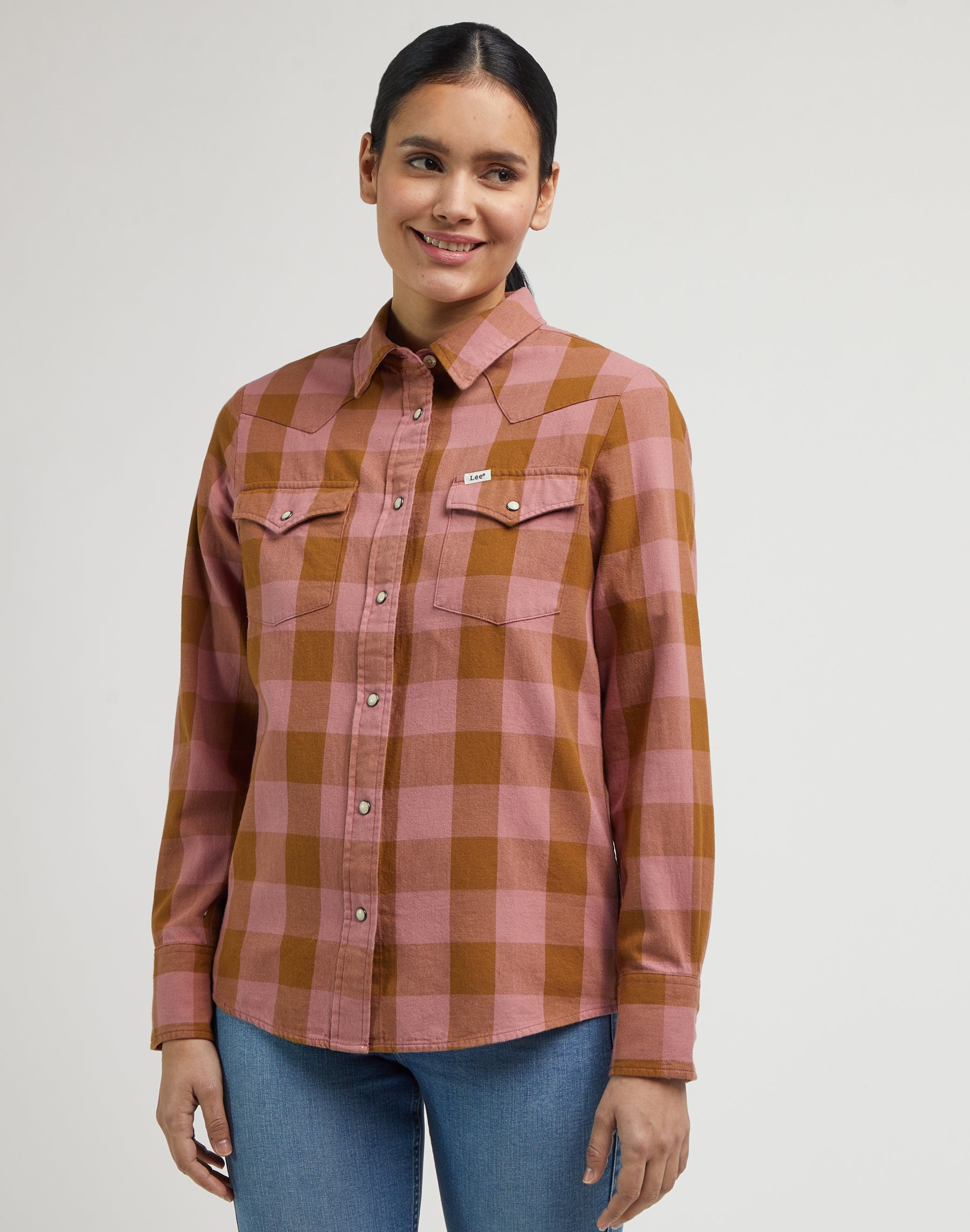 Western Shirt in Dark Mauve Chemises Lee   