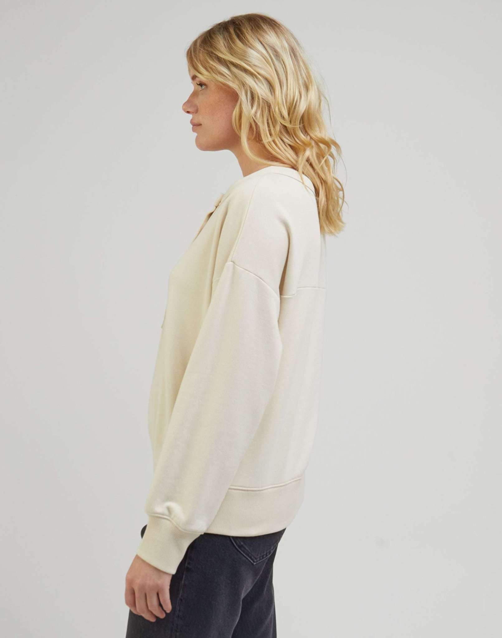 Sweat-shirt Henley en écru Sweatshirts Lee   