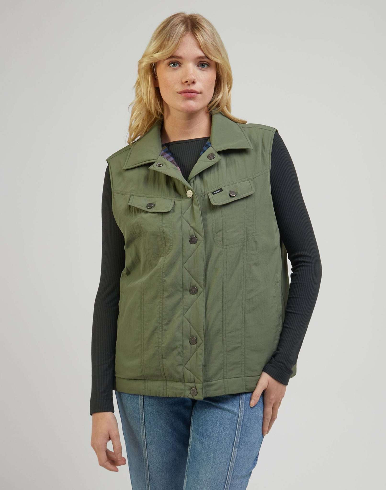 Veste Padded Rider dans Olive Grove Vestes Lee   