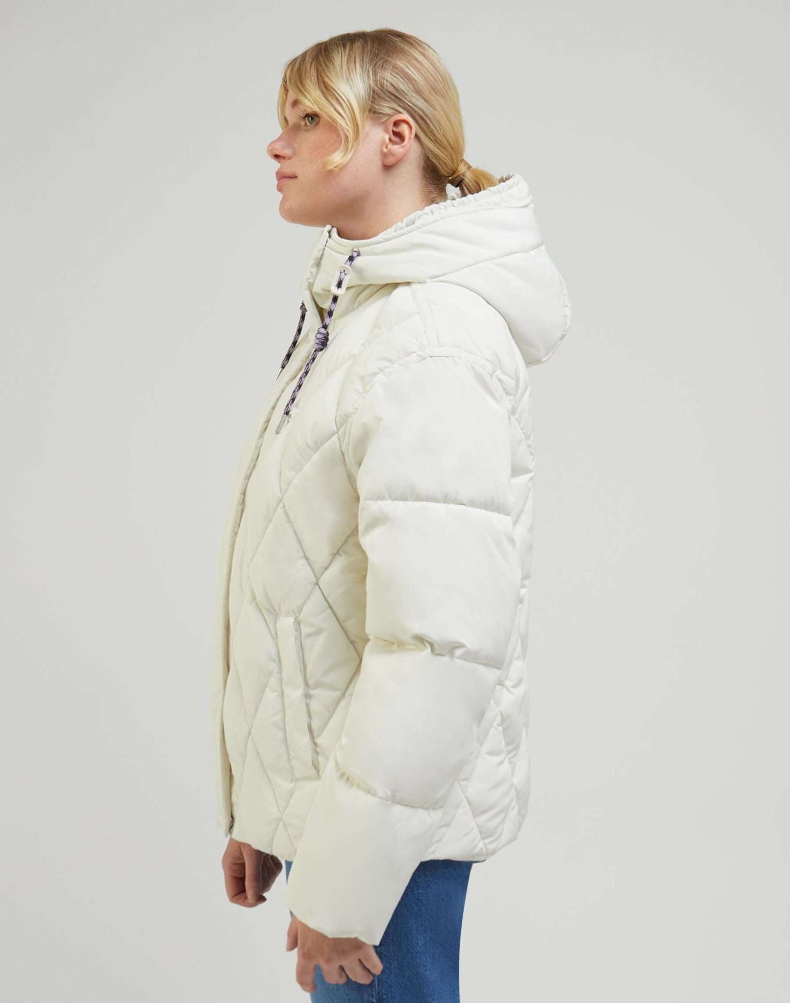 Short Puffer en écru Vestes Lee   