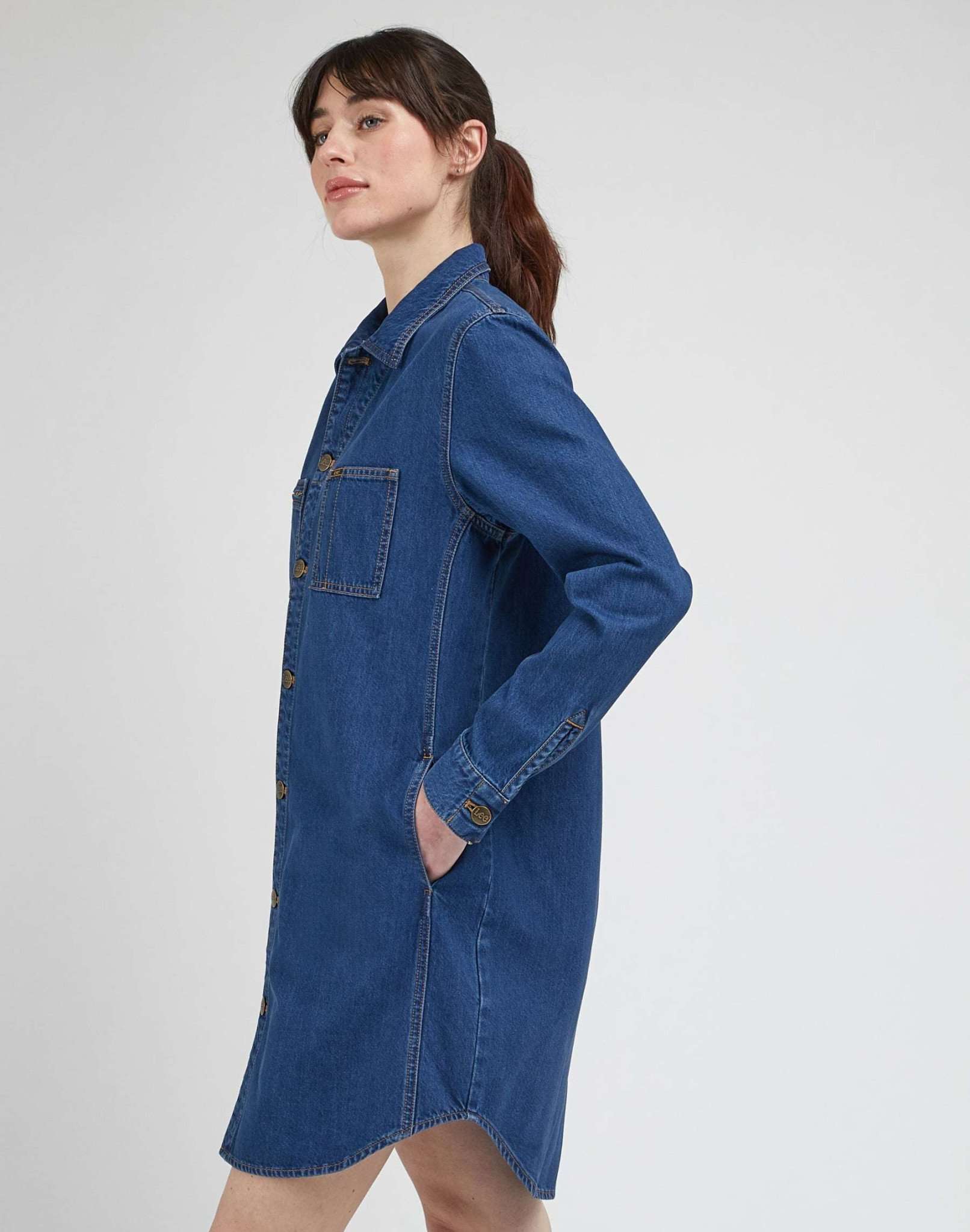 Unionall Shirt Dress in Into The Moon Robes Lee   