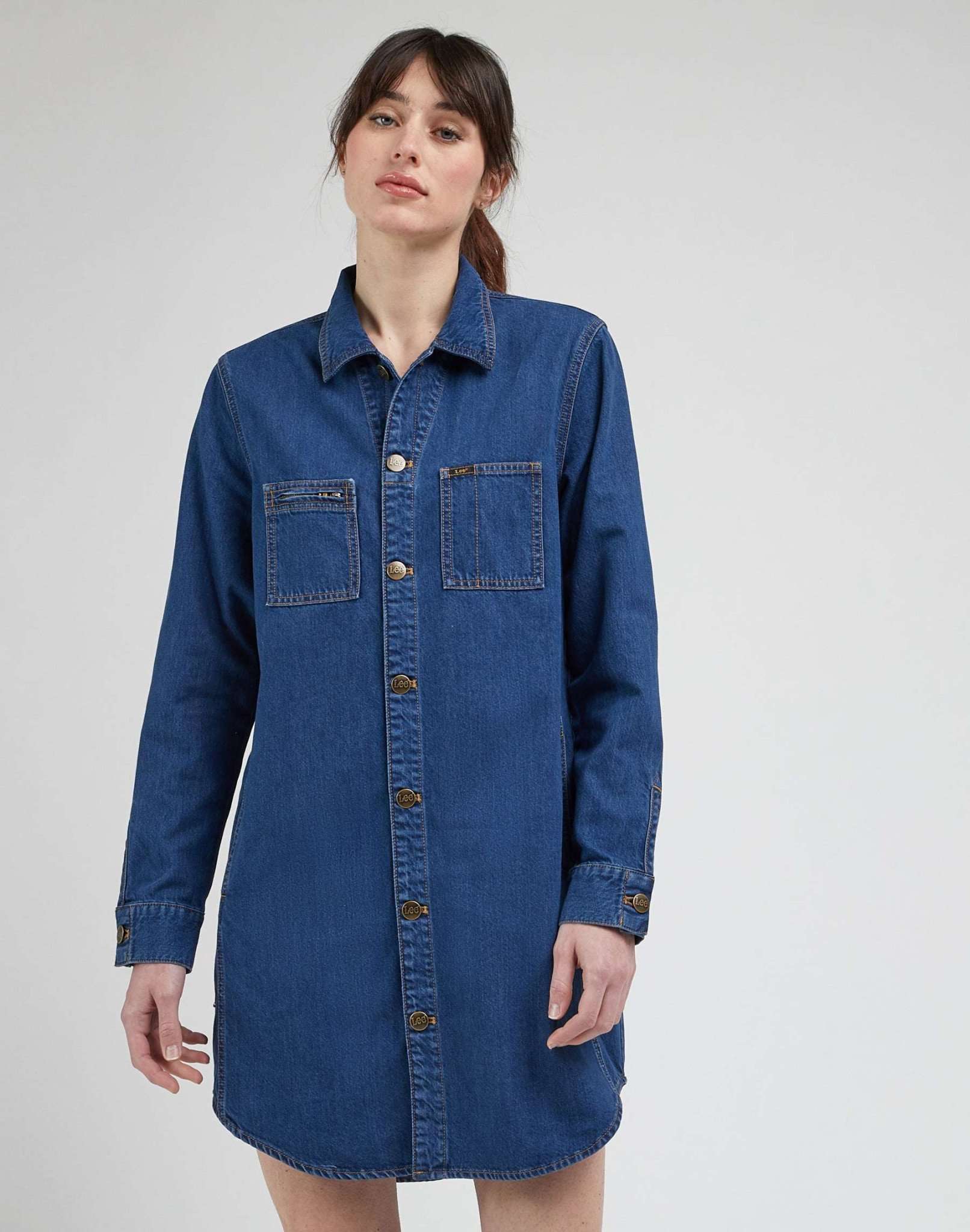 Unionall Shirt Dress in Into The Moon Robes Lee   