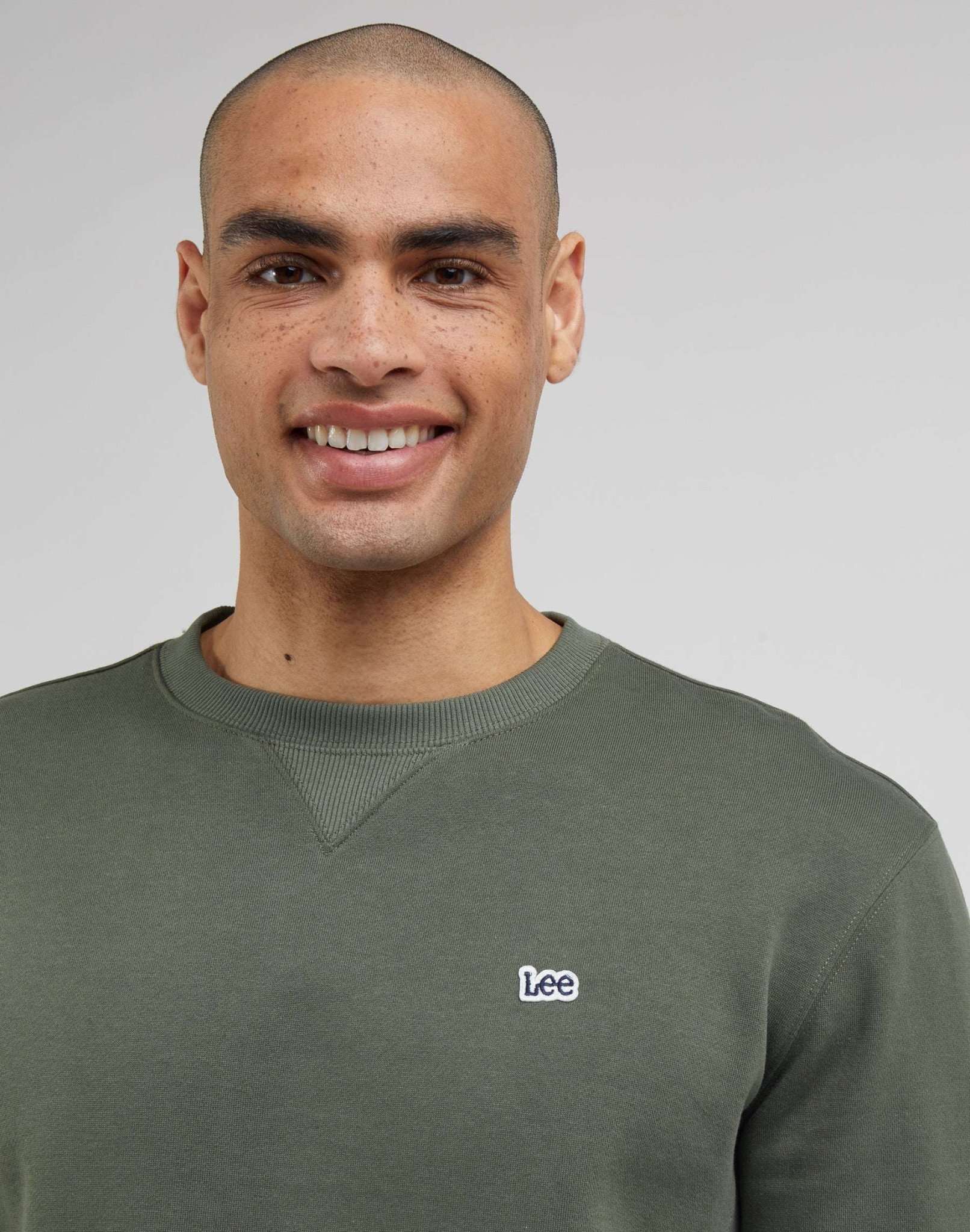 Sweat-shirt ras du cou Plain in Olive Grove Sweatshirts Lee   