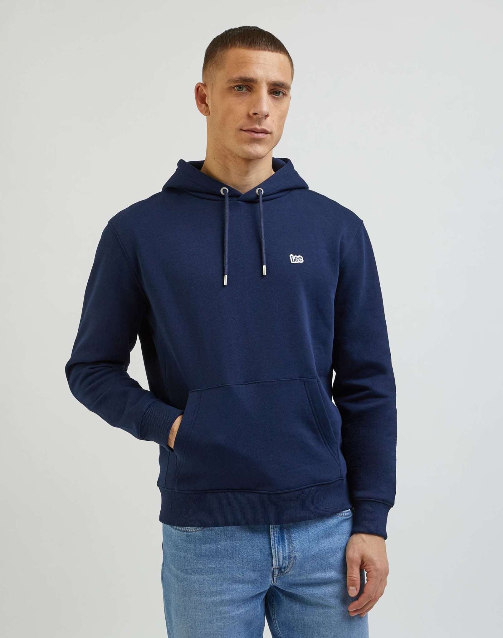 Sweat à capuche Plain en Emperor Navy Sweat à capuche Lee   