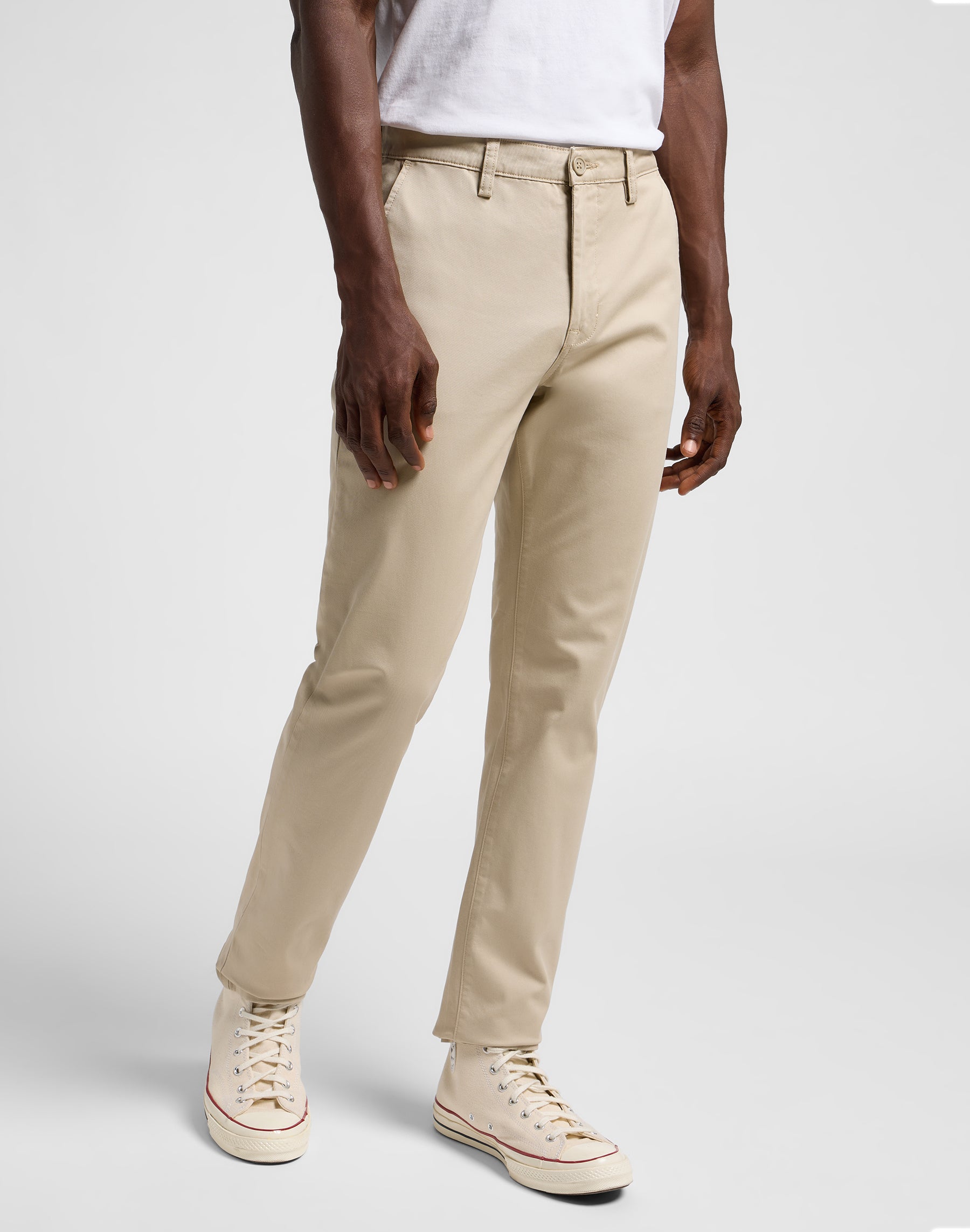 Slim Chino in Stone Pantalon Lee