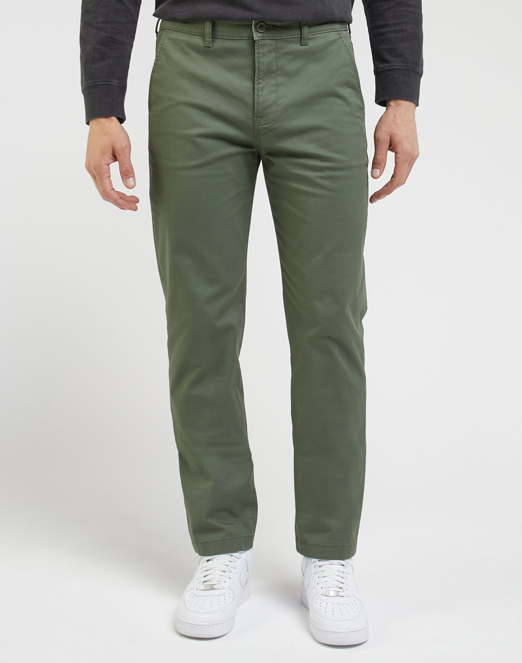 Regular Chino Leesure in Olive Grove Pantalon Lee   