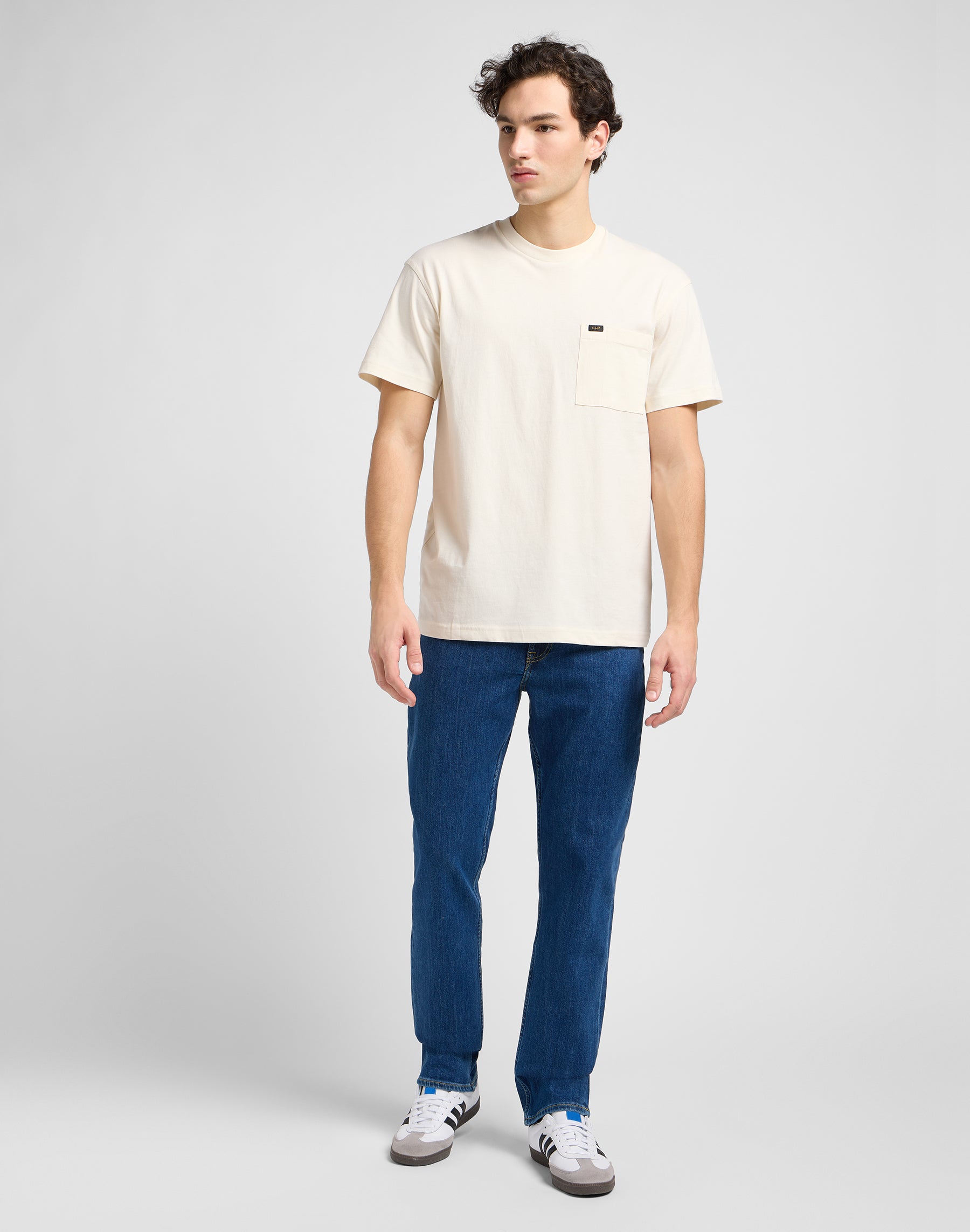 Relaxed Pocket Tee en écru T-shirts Lee   