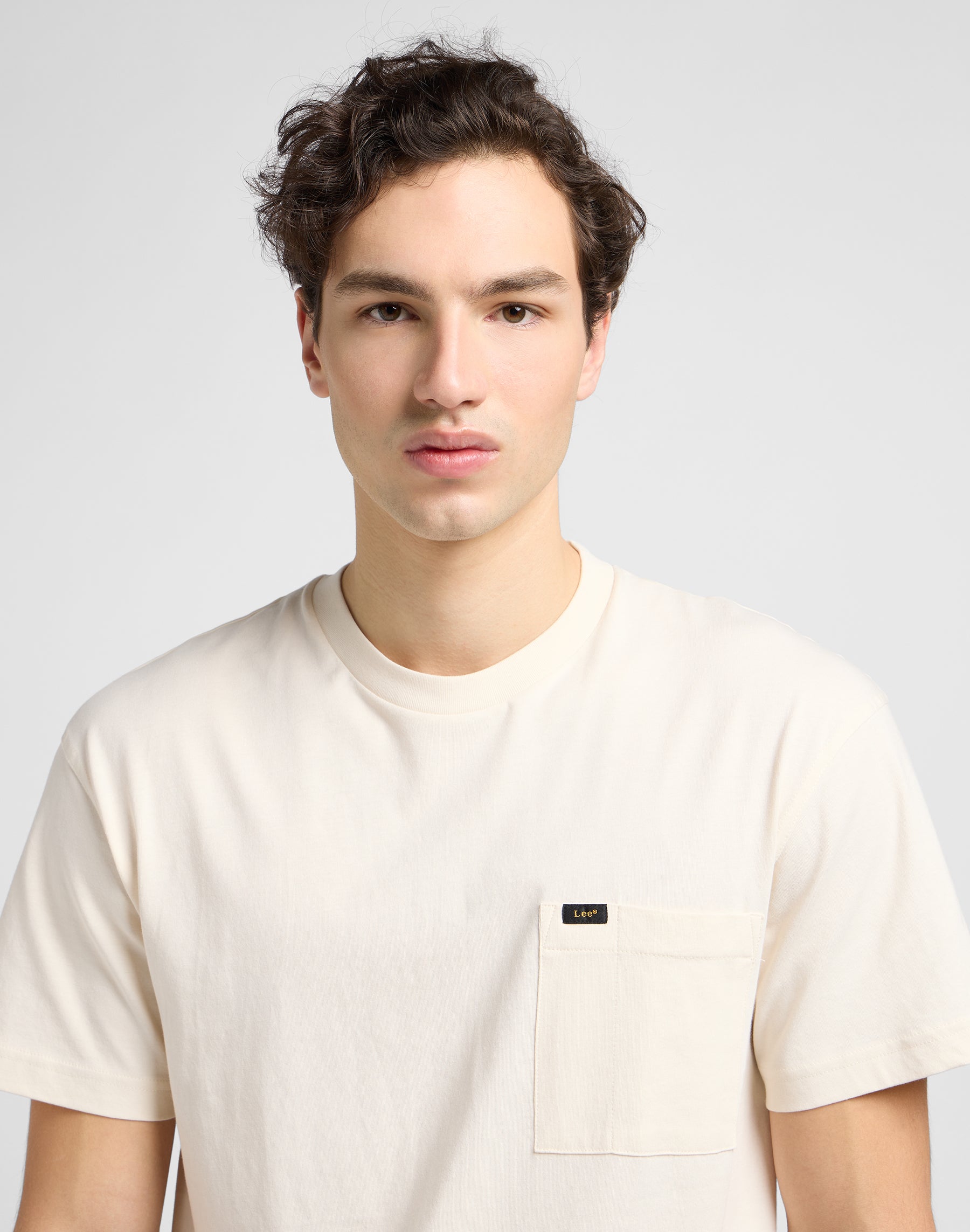 Relaxed Pocket Tee en écru T-shirts Lee   