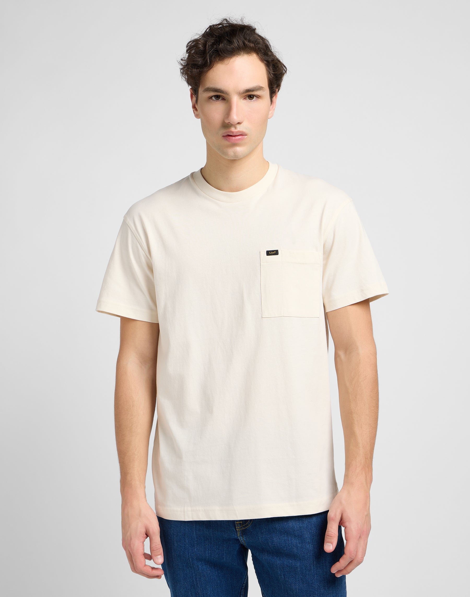 Relaxed Pocket Tee en écru T-shirts Lee   