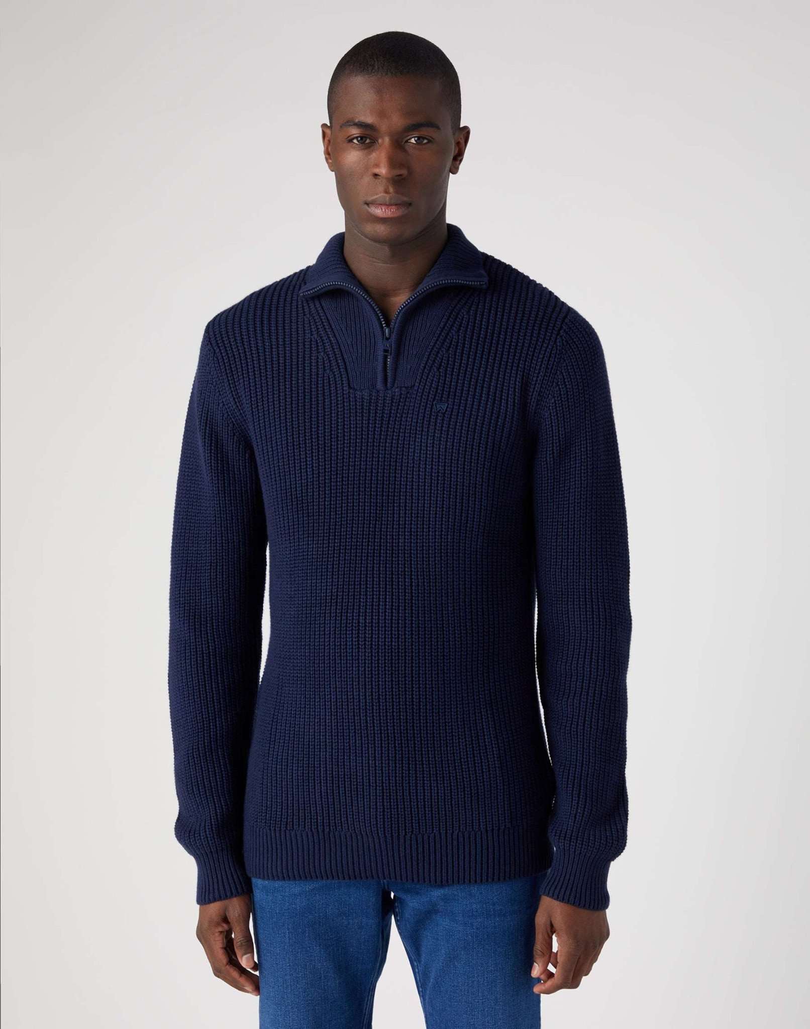 Half Zip Knit in Navy Pullover Wrangler   