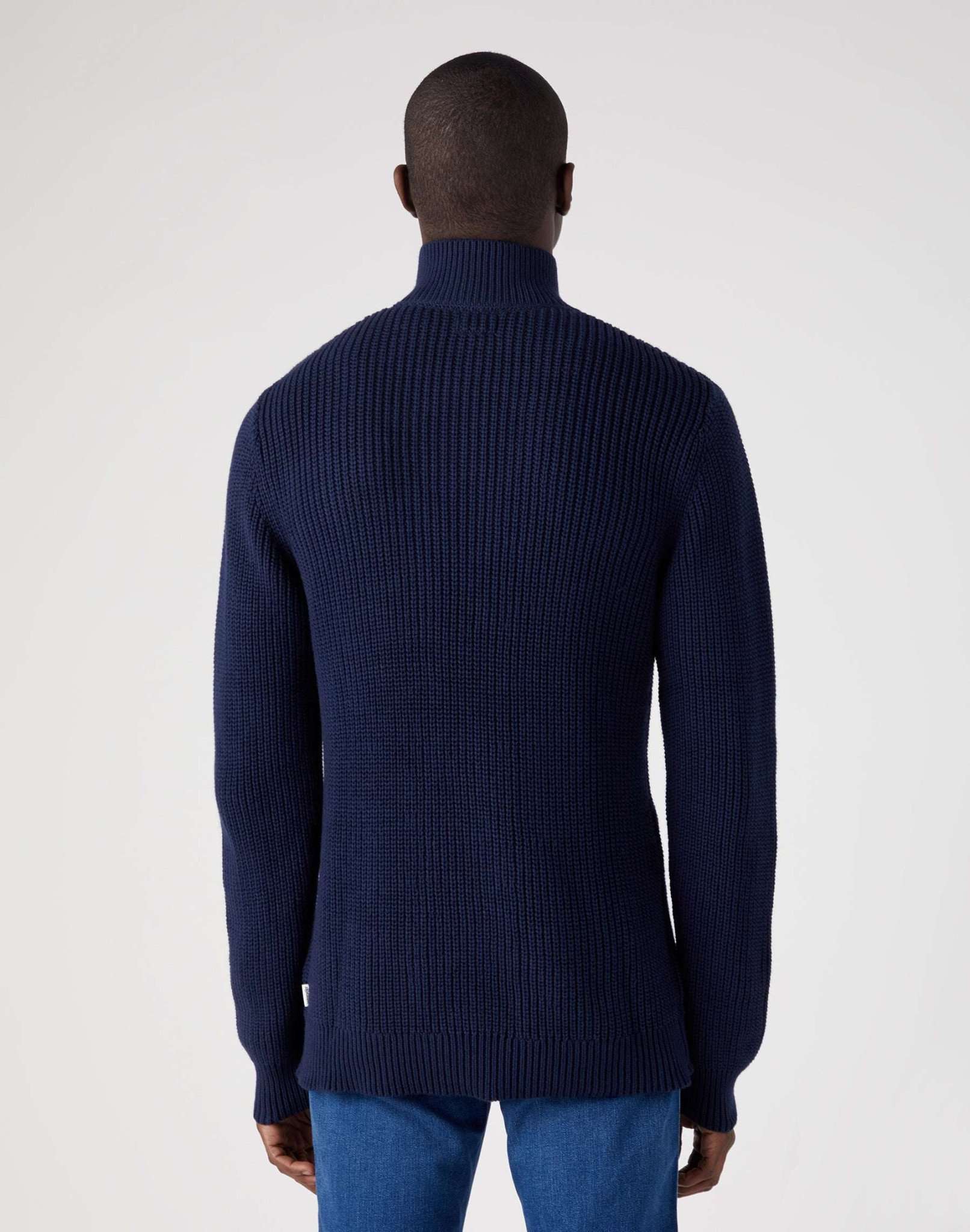 Half Zip Knit in Navy Pullover Wrangler   