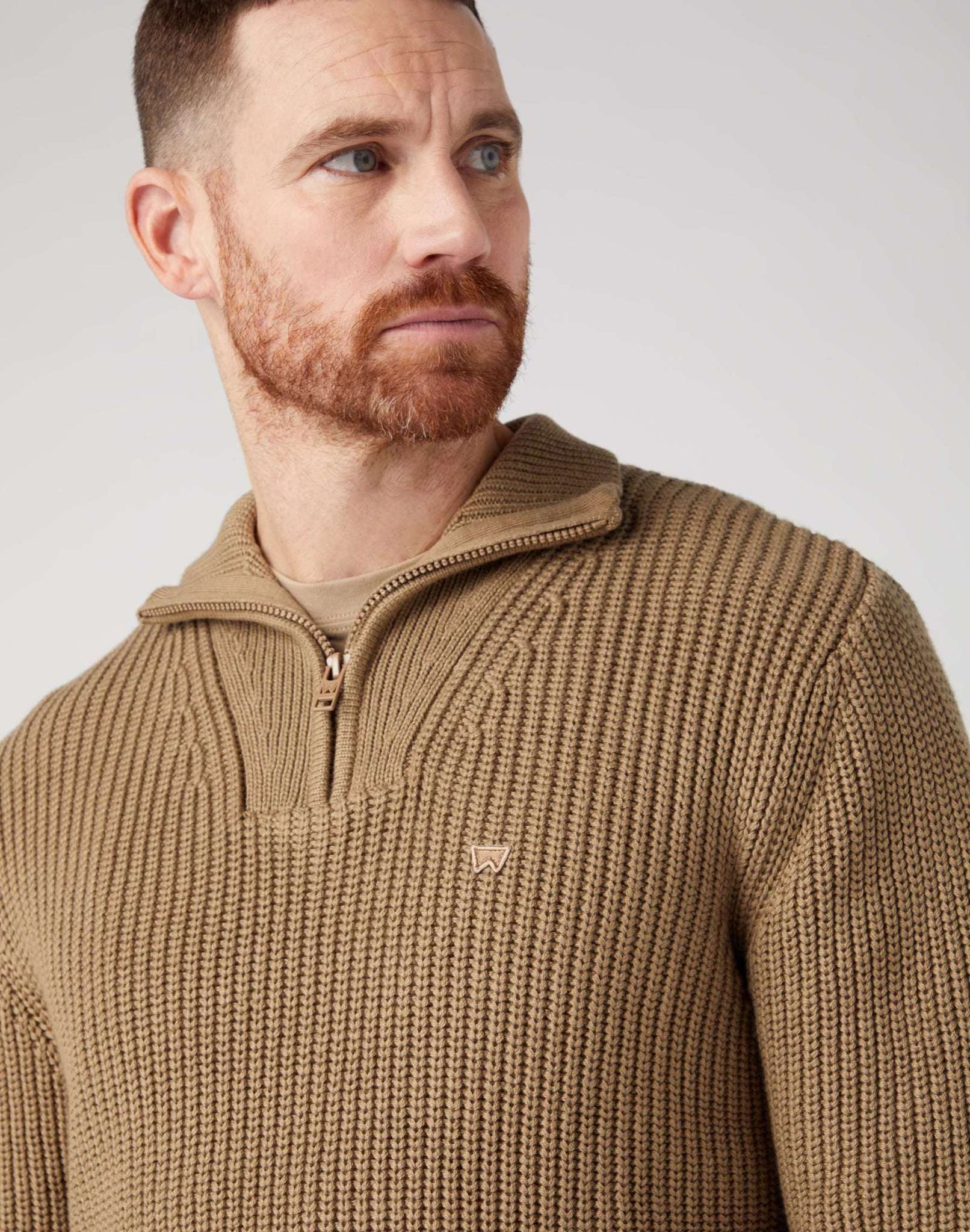 Half Zip Knit in Lead Grey Pullover Wrangler   