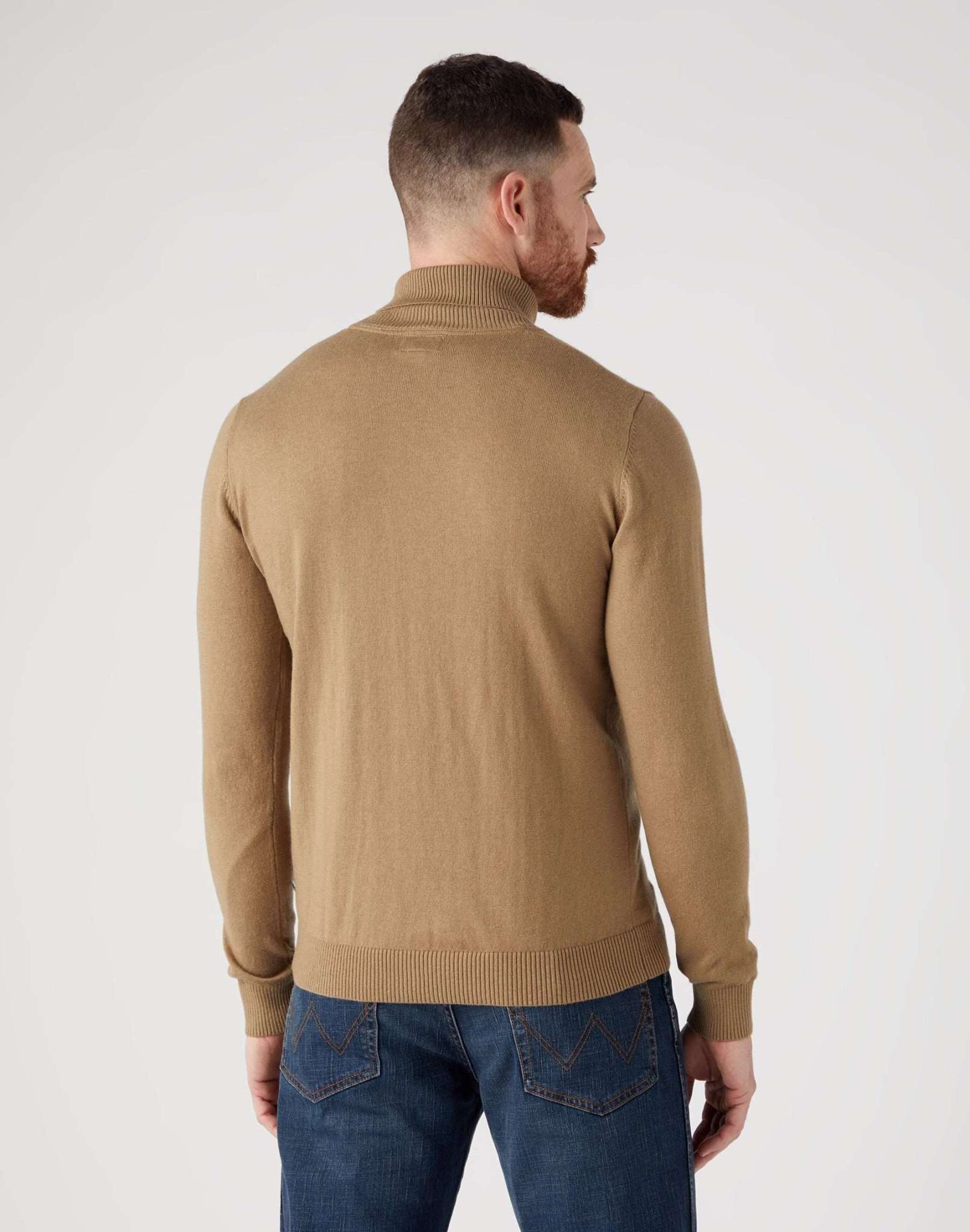 Roll Neck Knit in Lead Grey Pull Wrangler   