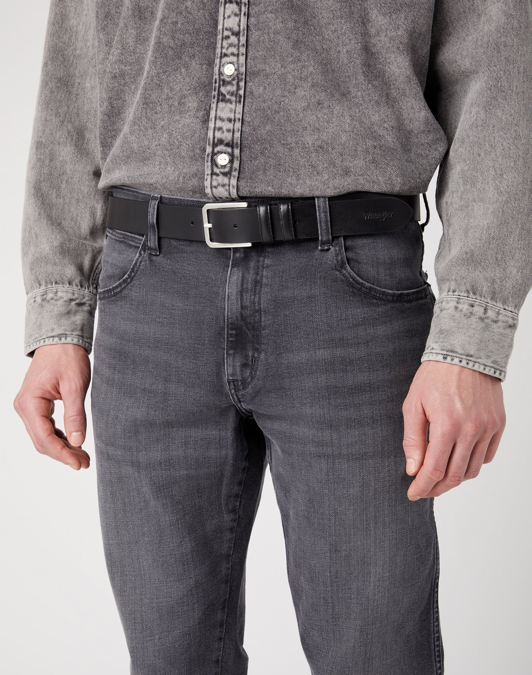 Slim Belt in Black Ceinture Wrangler   