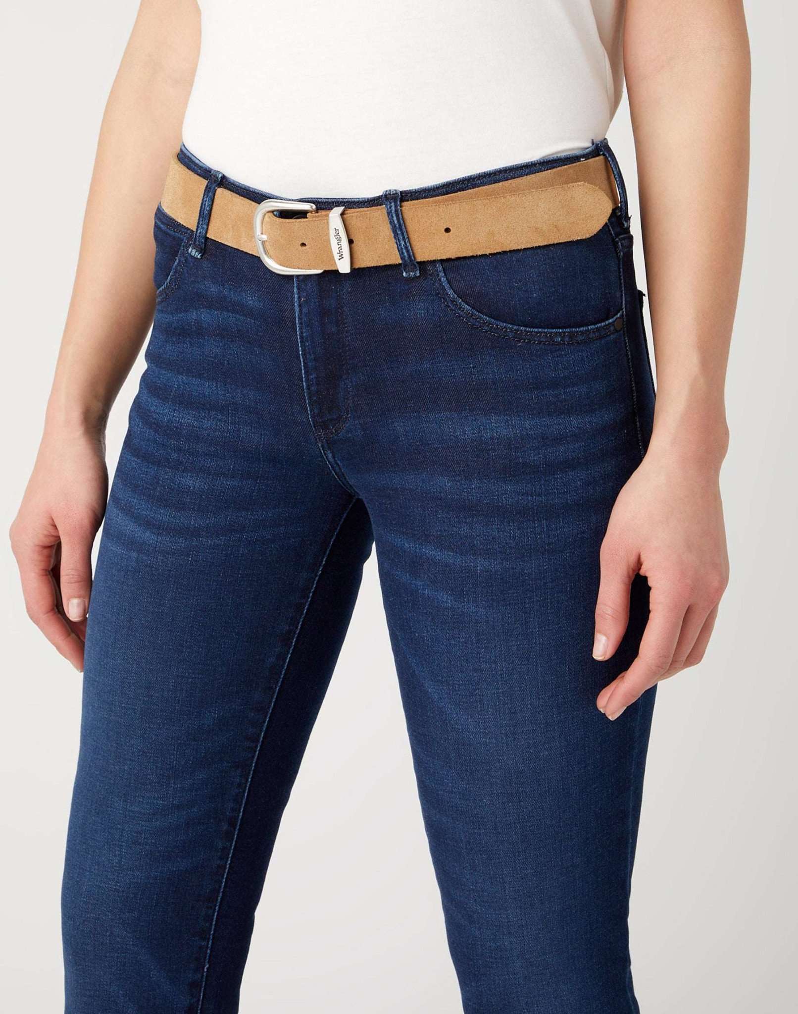 Easy Belt in Brown Suede Ceinture Wrangler   