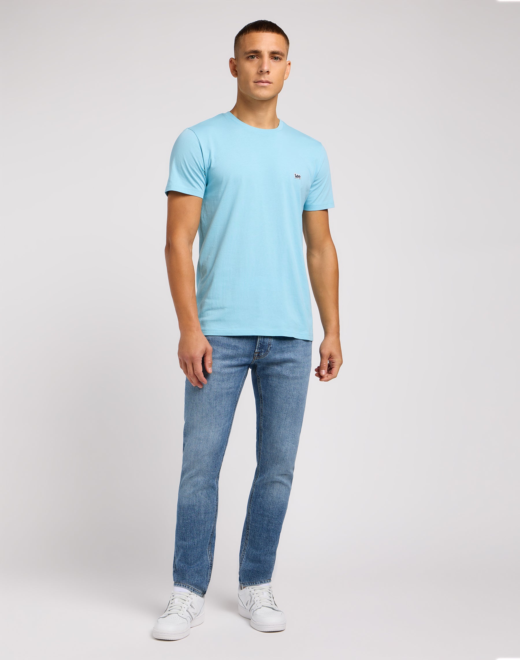 Shortsleeves Patch Logo Tee in Preppy Blue T-shirts Lee   