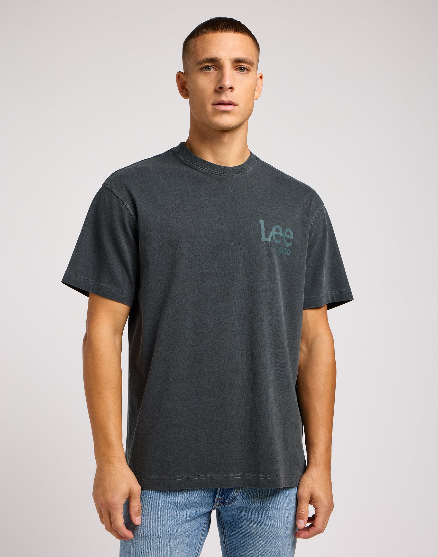 Tee Loose Logo en Washed Black T-shirts Lee   