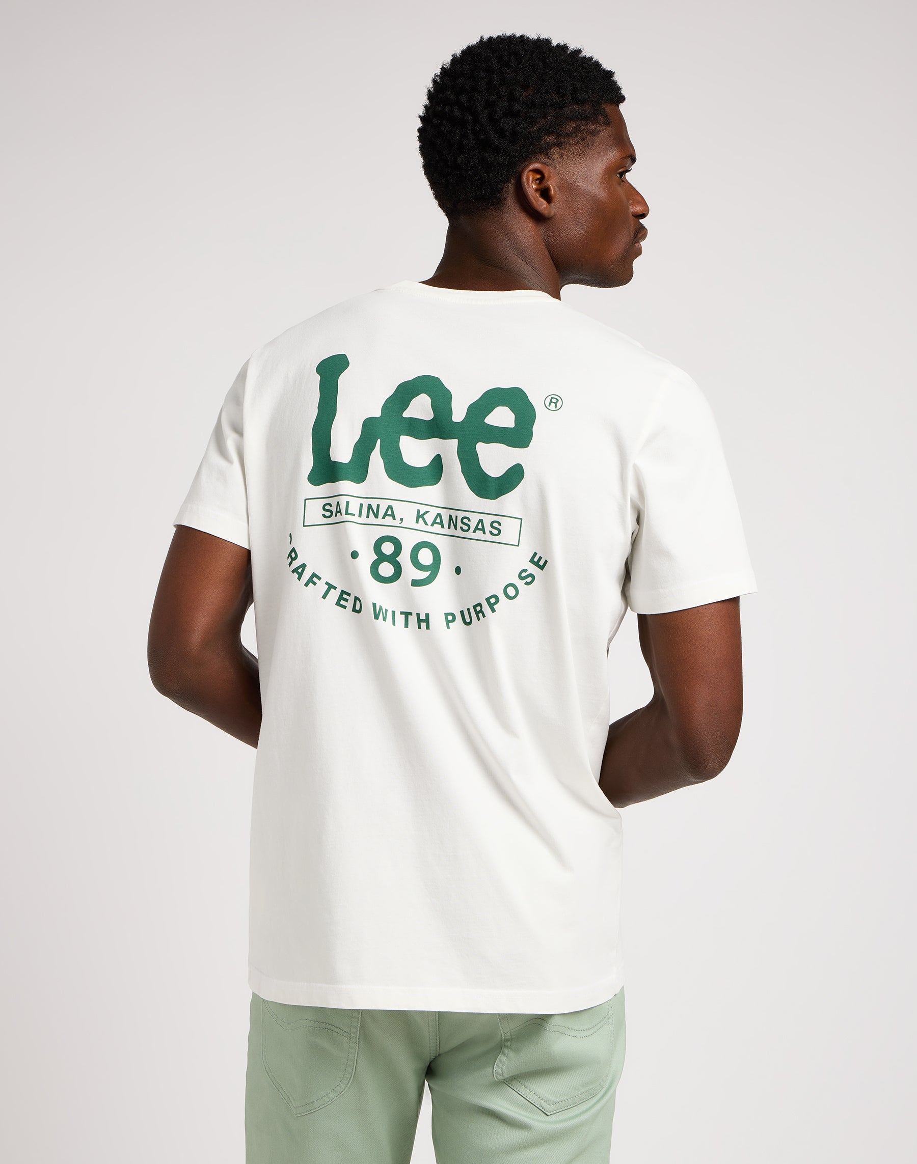 Tee à manches courtes en écru T-shirts Lee   