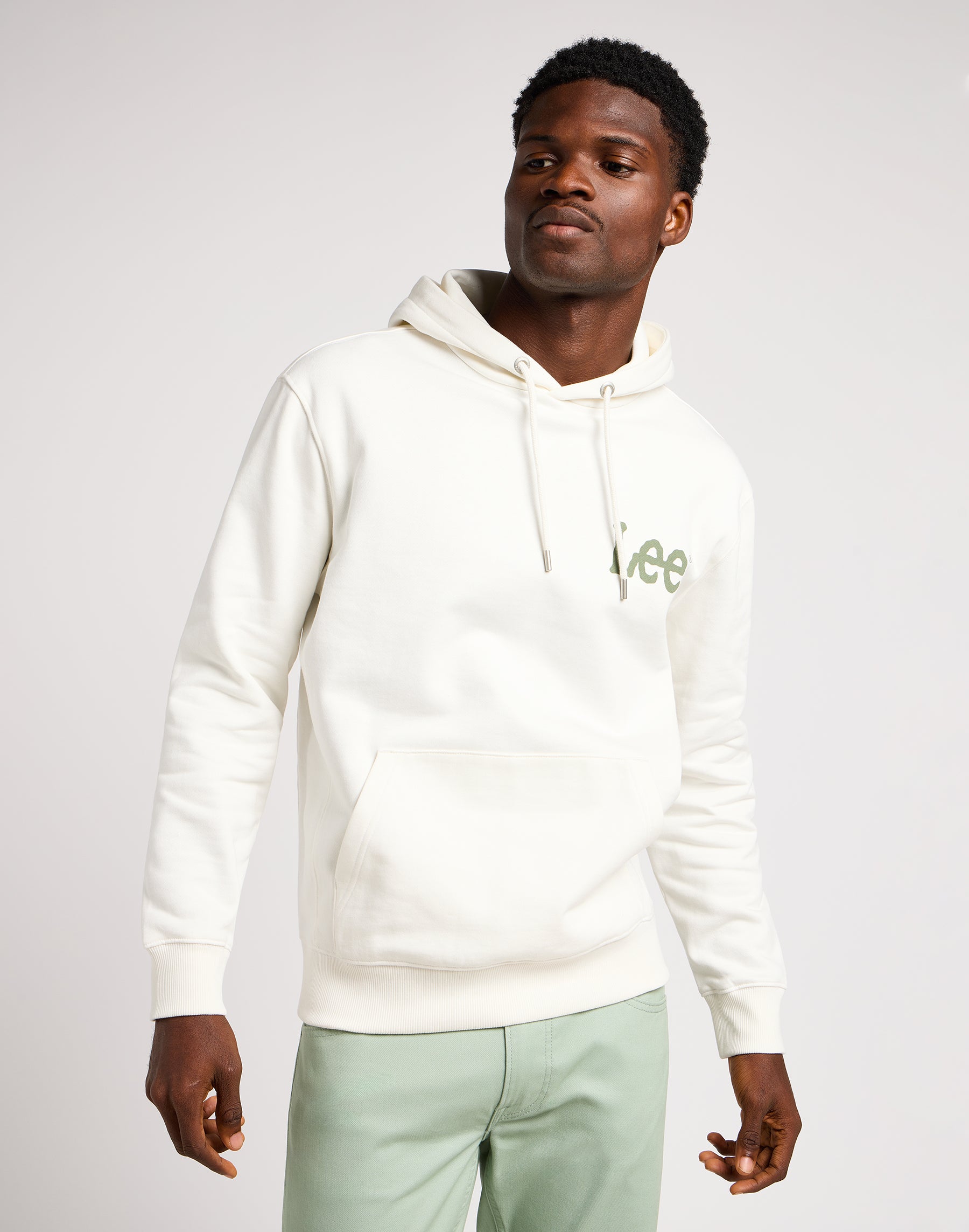 Wobbly Lee Hoodie en écru Sweatshirts Lee   