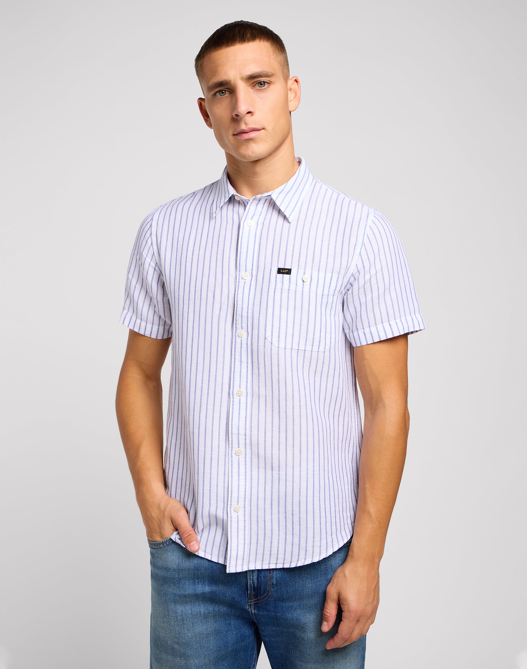 Leesure Shirt in Surf Blue Chemises Lee   